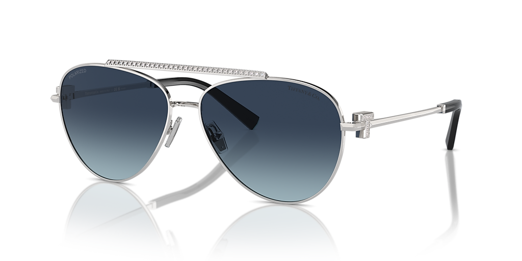 Tiffany & Co. TF3101B XL (59 - 14) with Blue lenses and Silver