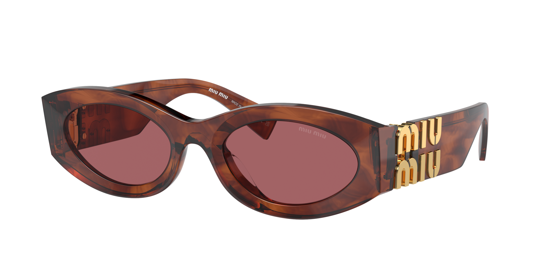 Miu Miu MU 11WS XL (54 - 21) with Violet lenses and Brown frame