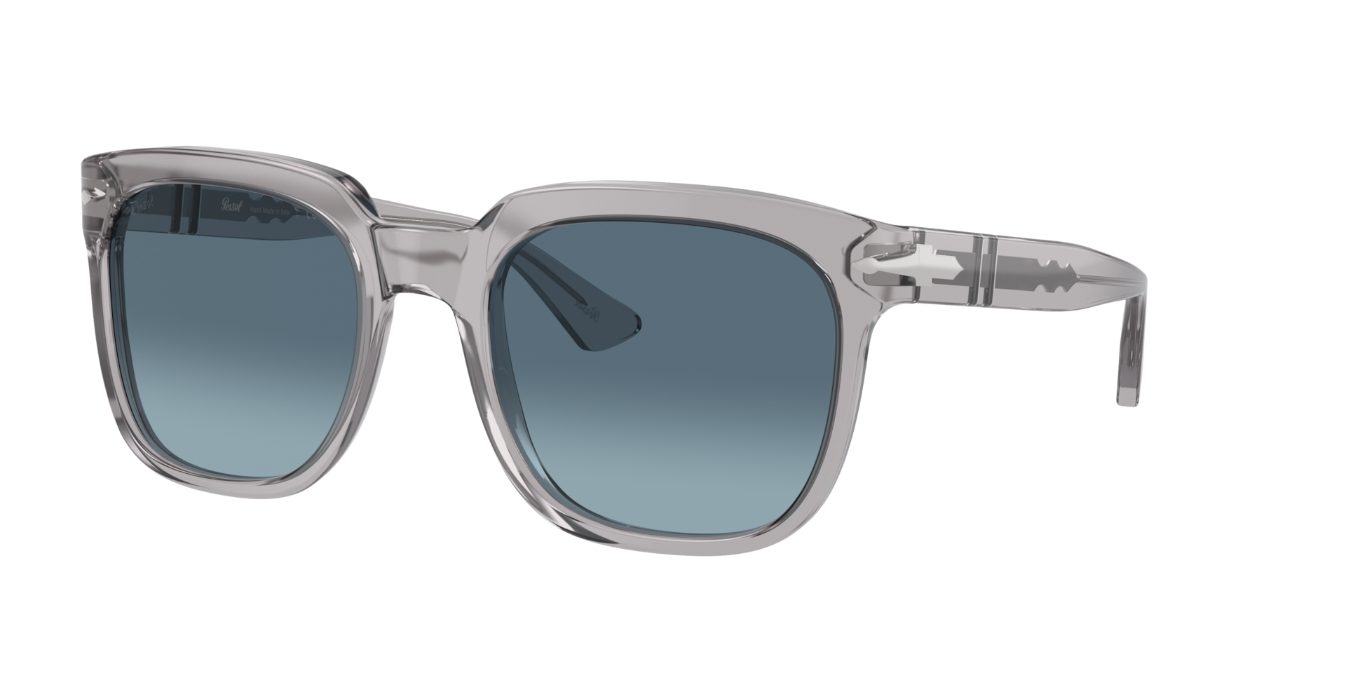 Persol Unisex Sunglass PO3323S - Couleur du Monture Transparent Gris Couleur de Lentille Bleu dgrad Azur 133 €