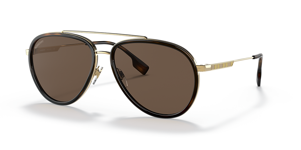 Burberry Oliver XL (59 - 15) with Brown lenses and Gold frame