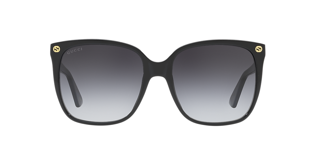 Gucci GG0022S L (57 - 18) with Grey lenses and Black frame