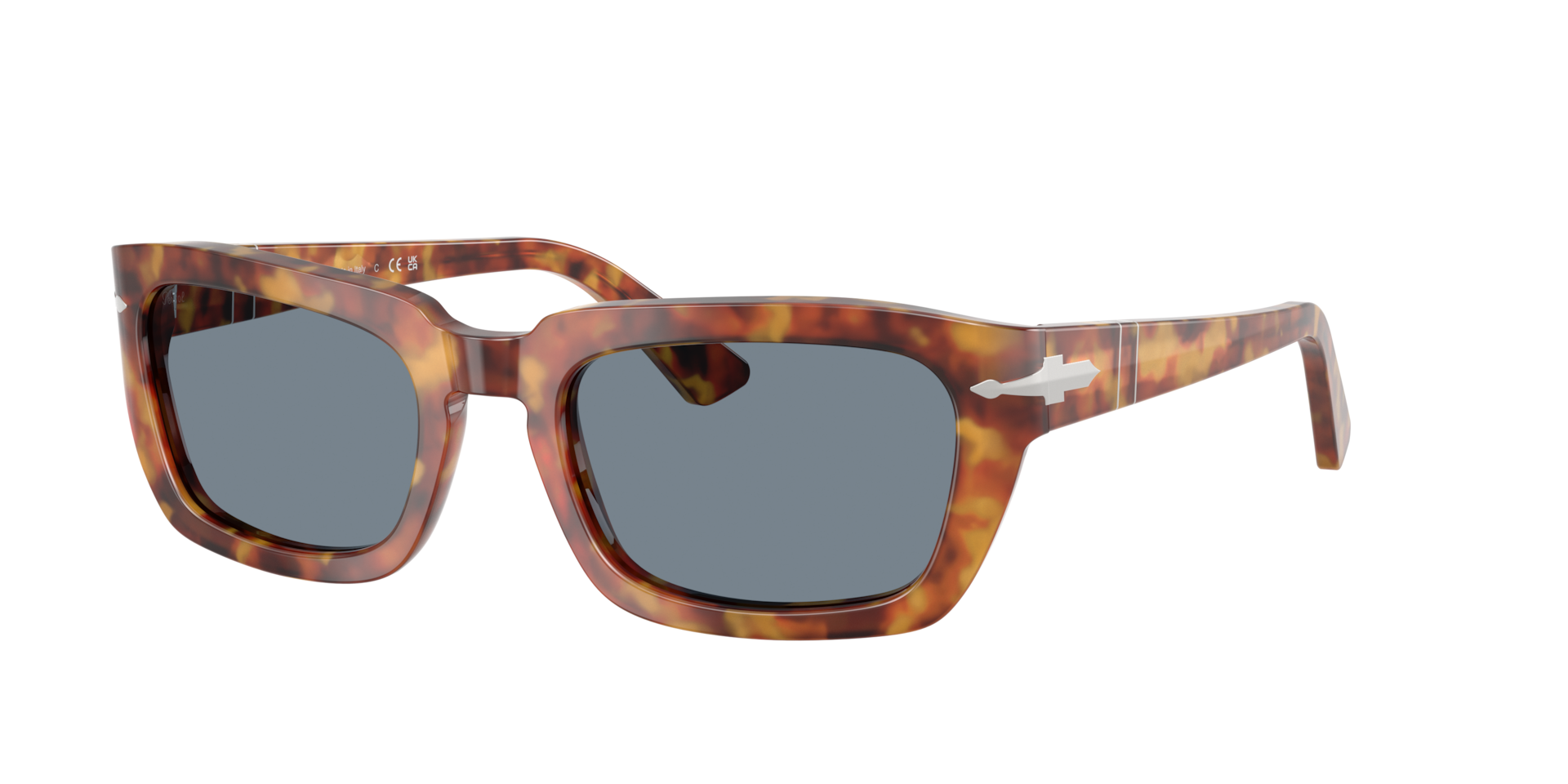 Persol Unisex Sunglass PO3367S -  Frame color: Brown Tortoise, Lens color: Light Blue