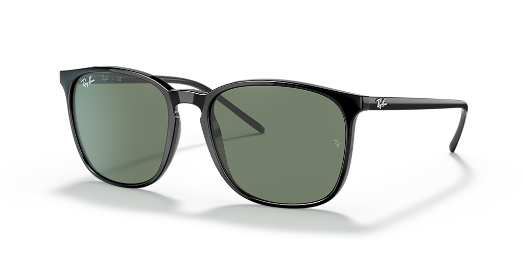 Ray-Ban RB4387 M (55 - 18) with Green lenses and Black frame