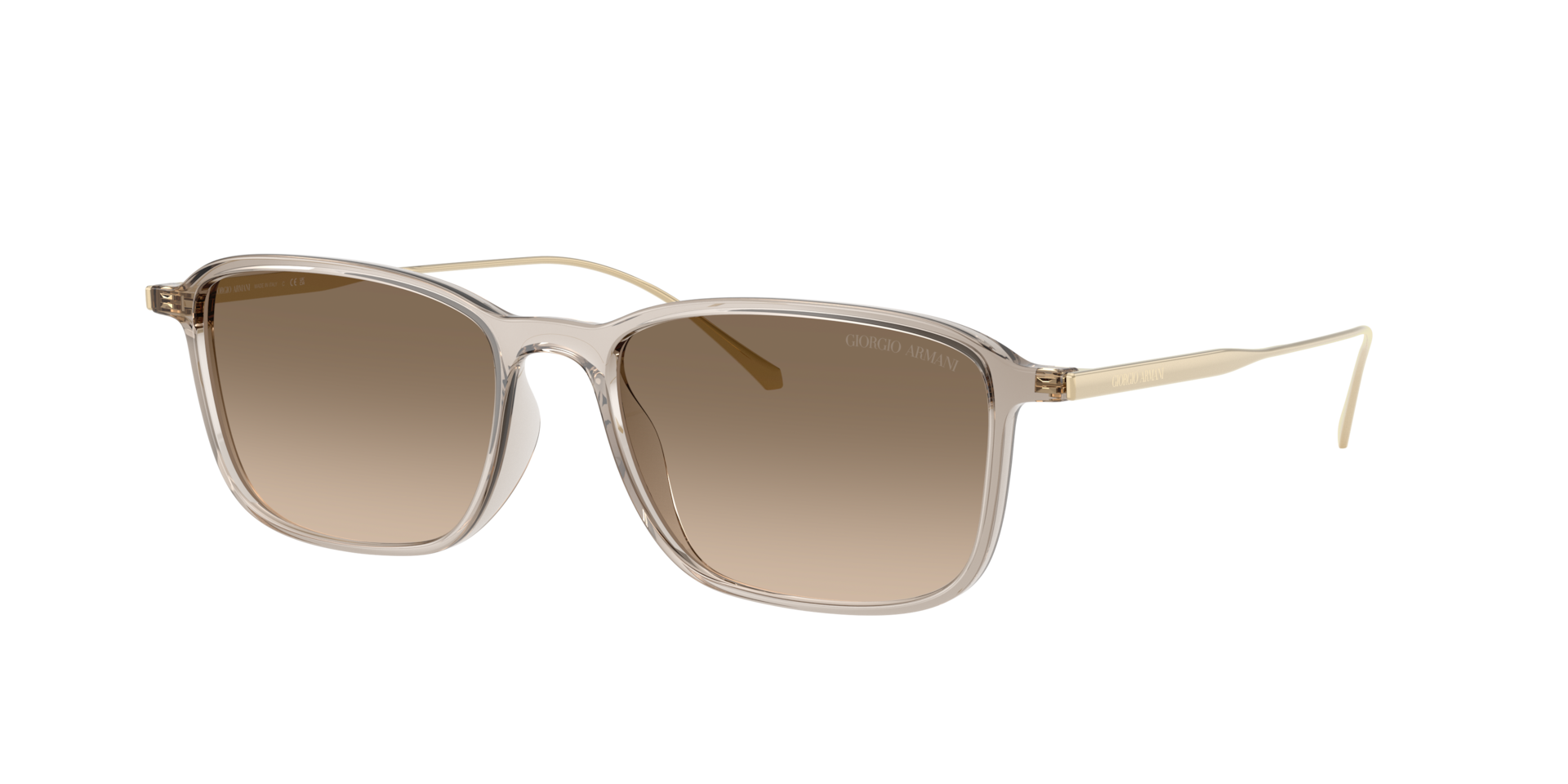 Giorgio Armani Man Sunglass AR8264U -  Frame color: Transparent Brown, Lens color: Brown Gradient