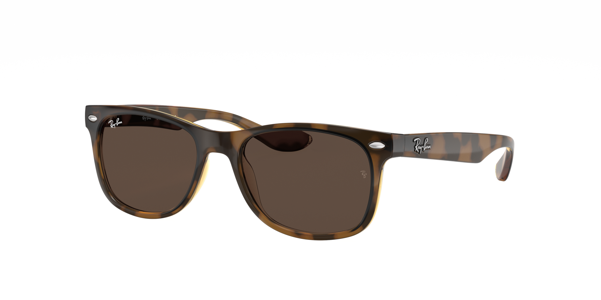 Ray-Ban Unisex Sunglass New Wayfarer Kids - Framekleur: Havana, Lenskleur: Donkerbruin