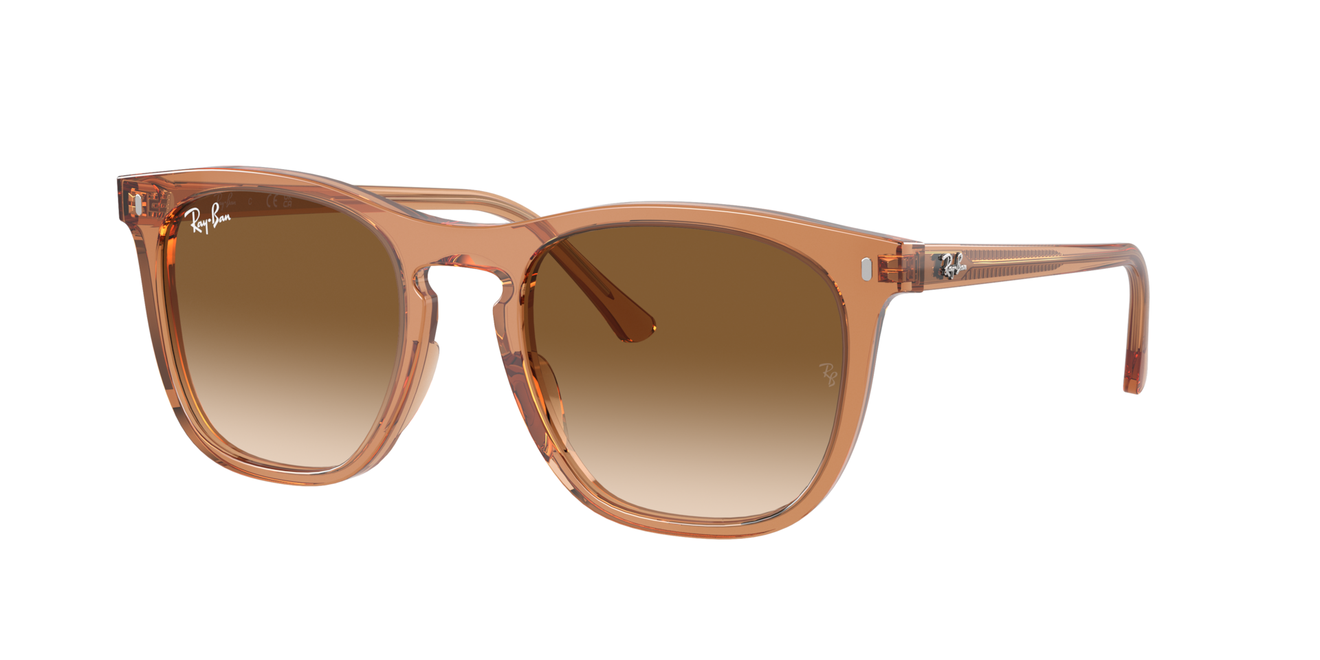 Ray-Ban Unisex Sunglass RB2210 -  Frame color: Transparent Brown, Lens color: Clear & Brown