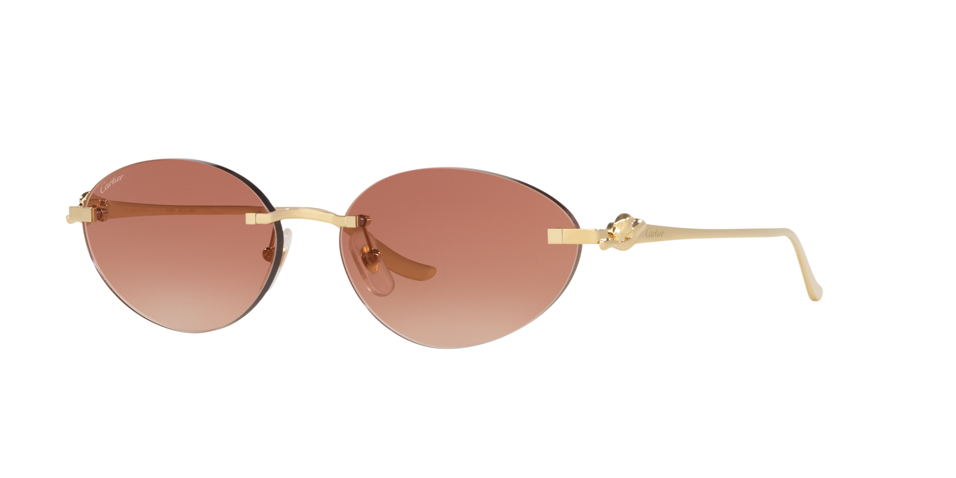 Cartier Femme Sunglass CT0504S - Couleur du Monture Or Couleur de Lentille Rouge 1050 €