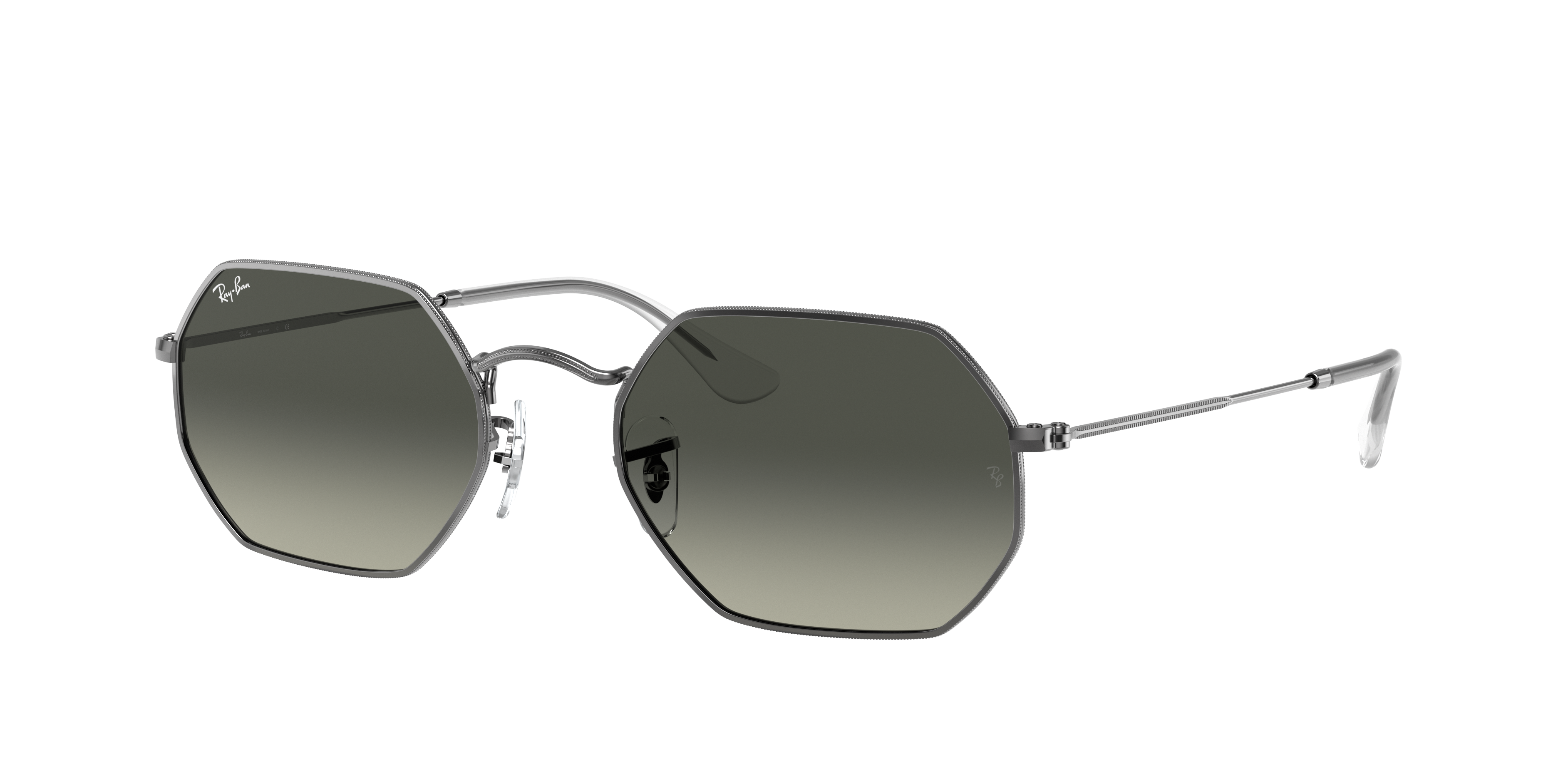 Ray-Ban Unisex Sunglass Octagonal Classic -  Frame color: Gunmetal, Lens color: Grey Gradient