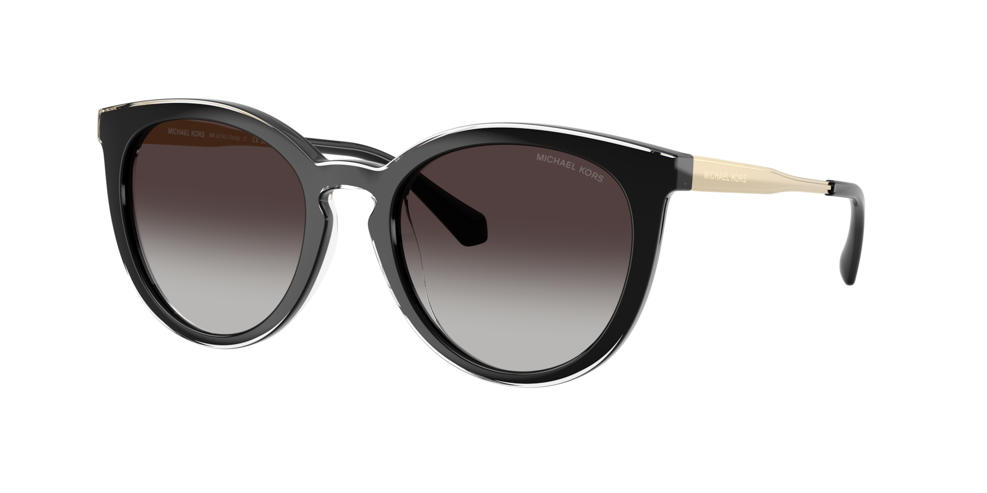 Michael Kors Femme Sunglass Tarifa - Couleur du Monture: Noir, Couleur de Lentille: Noir dégradé Gris clair