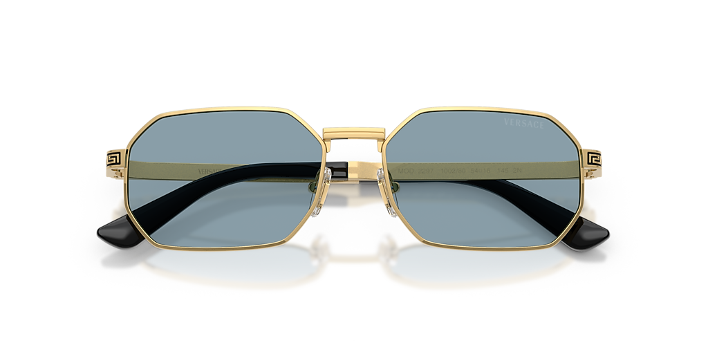 Versace VE2297 M (54 - 16) with Blue lenses and Gold frame