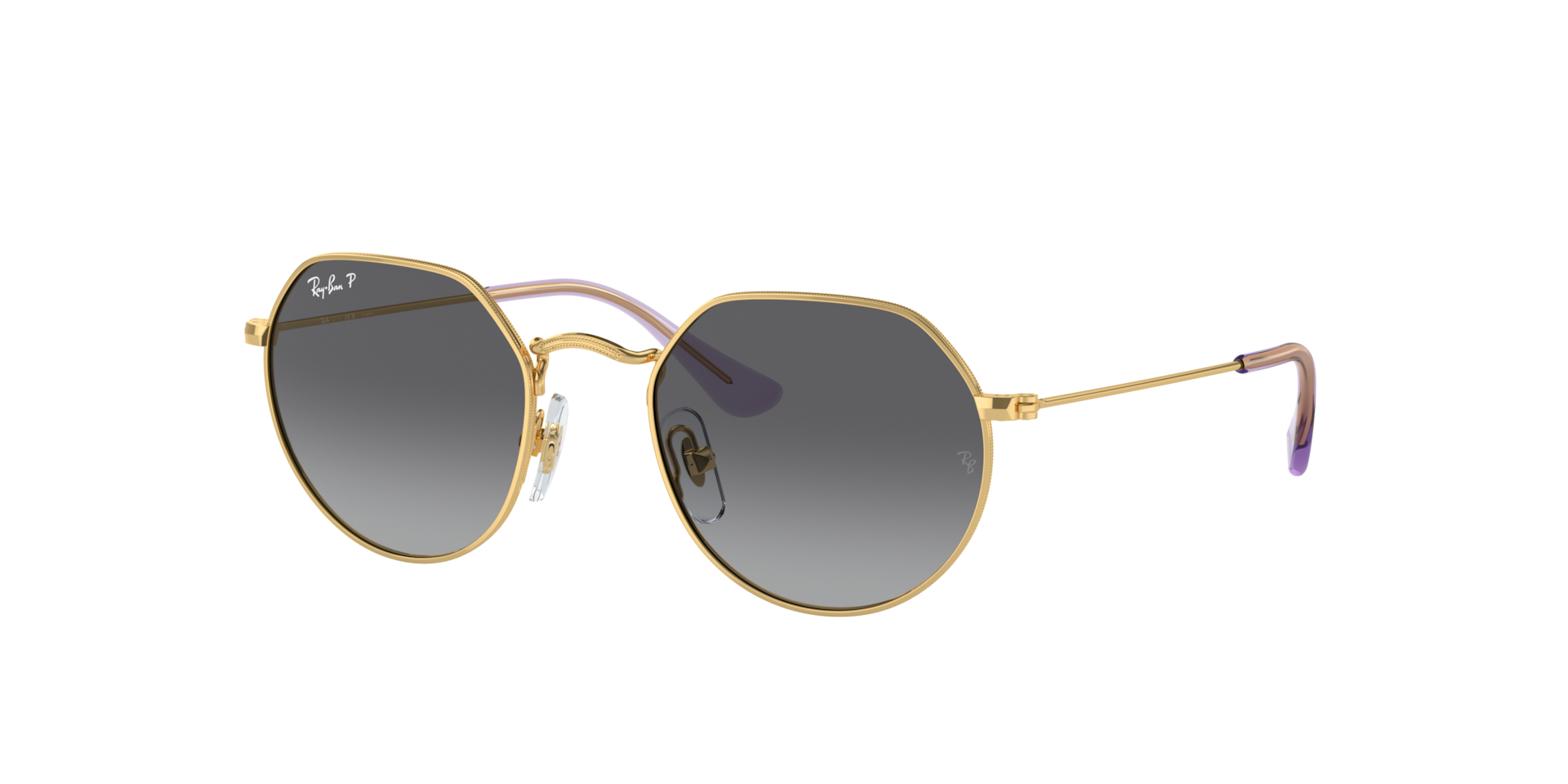 Ray-Ban Unisex Sunglass Jack Kids -  Frame color: Arista Gold, Lens color: Grey Polarized
