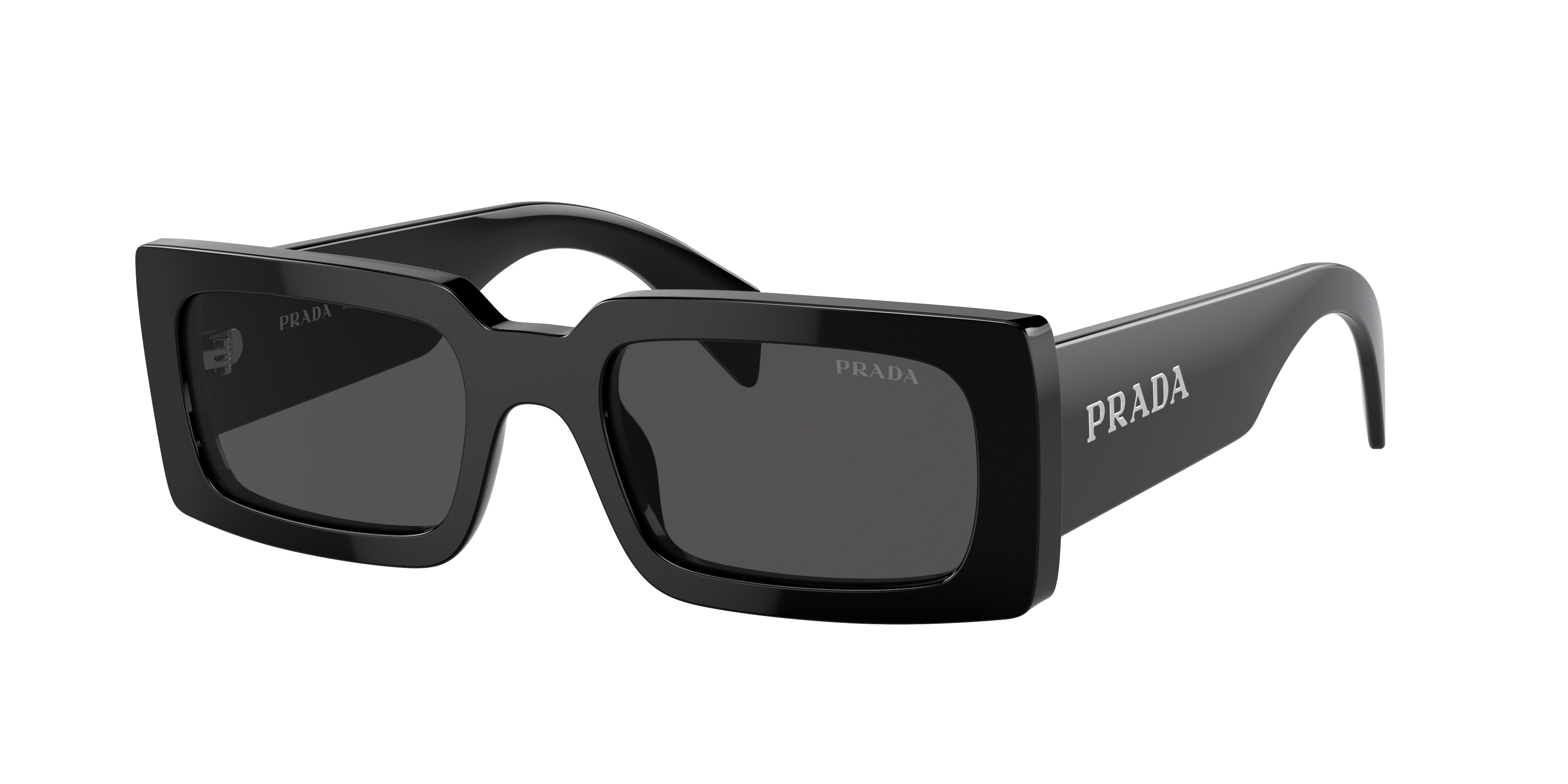 Prada PR A07S XS (52 - 20) with Grey lenses and Black frame