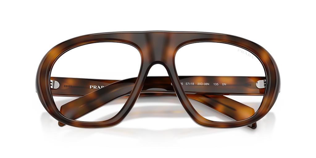 Prada PR C05S L (57 - 18) with Transparent lenses and Tortoise