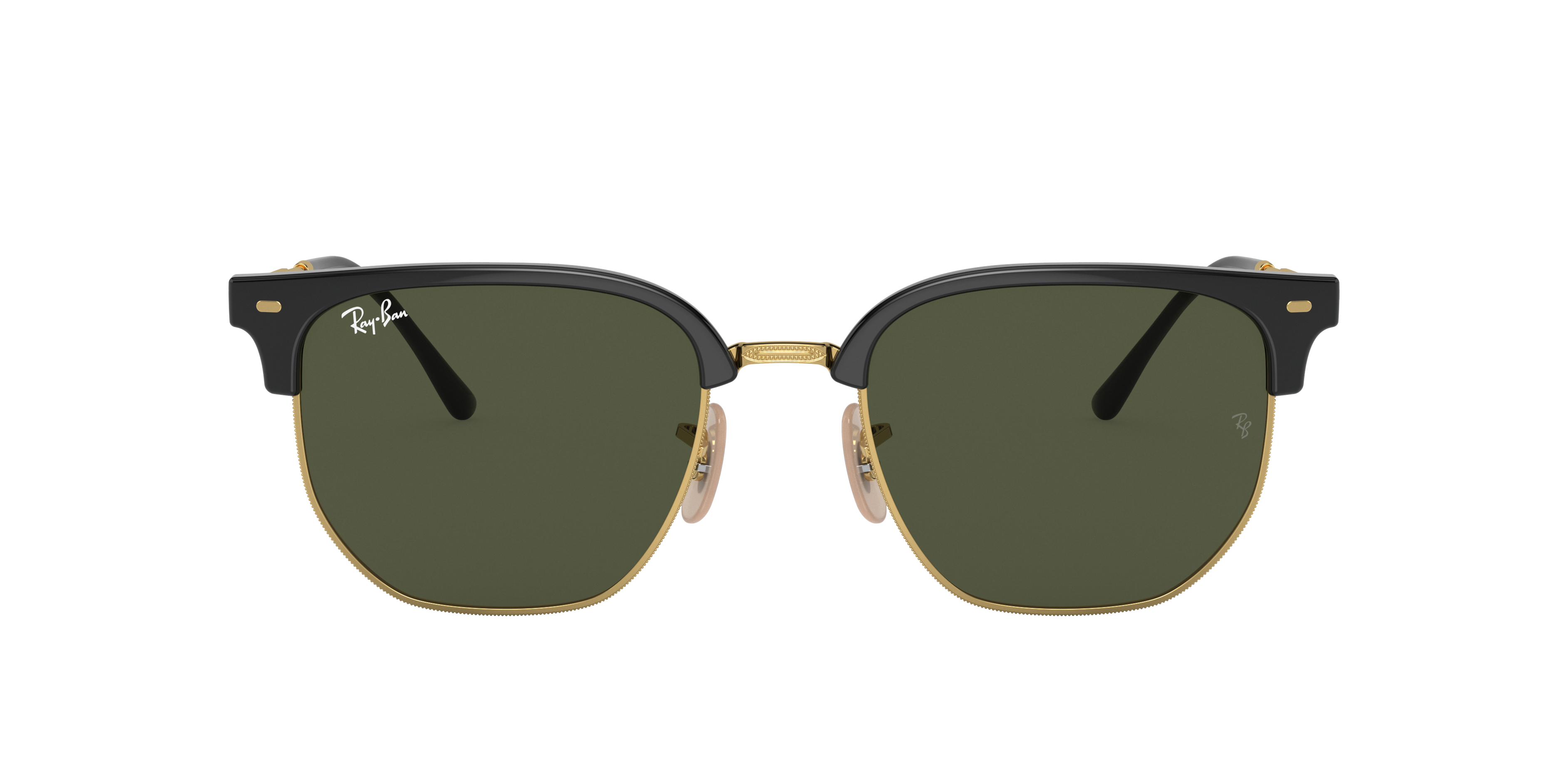 Ray-Ban New Clubmaster XL (53 - 20) with Green lenses and Black