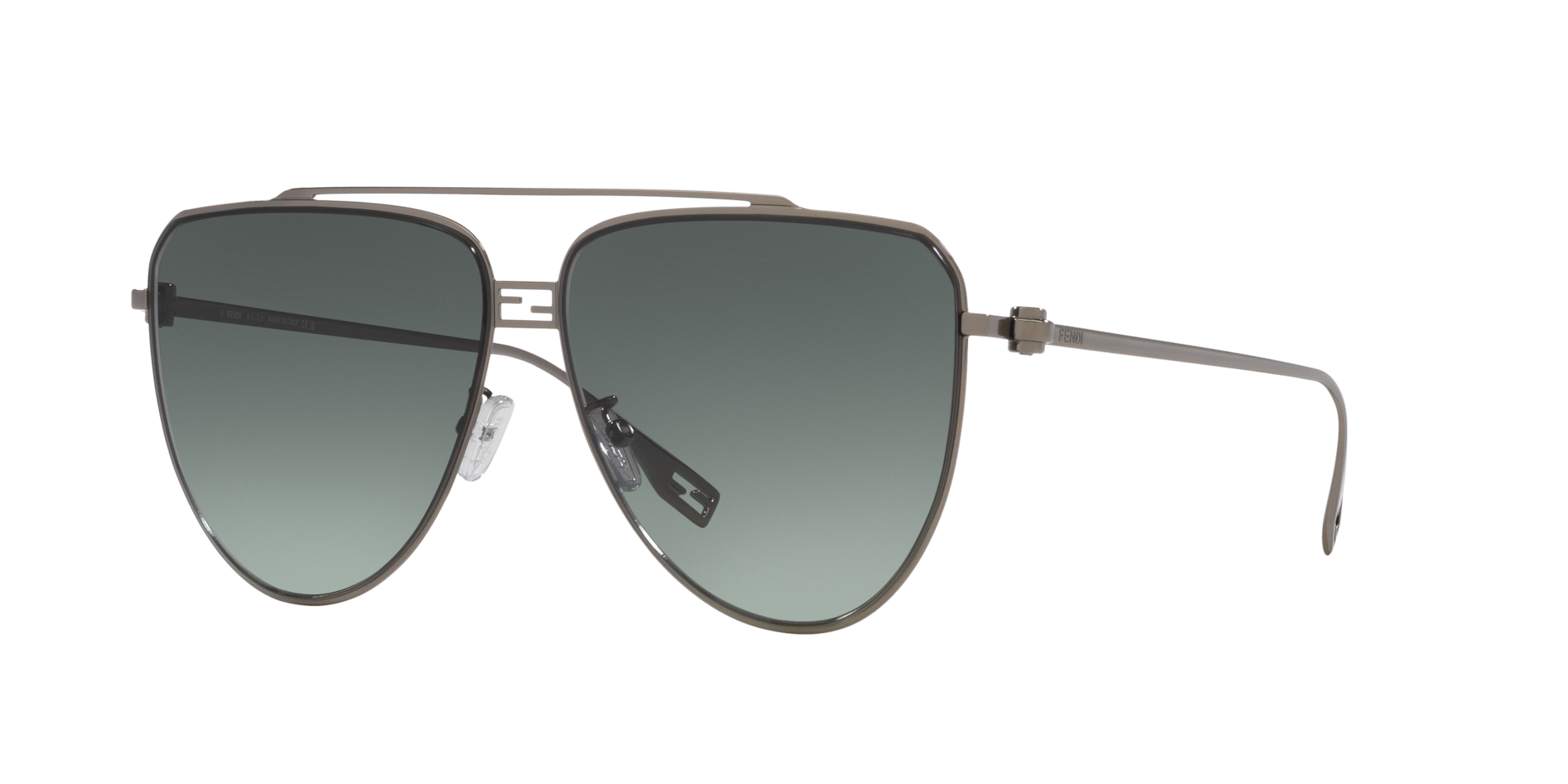 Fendi Femme Sunglass Baguette Fe40122U - Couleur du Monture Gris clair Couleur de Lentille Vert 185 €