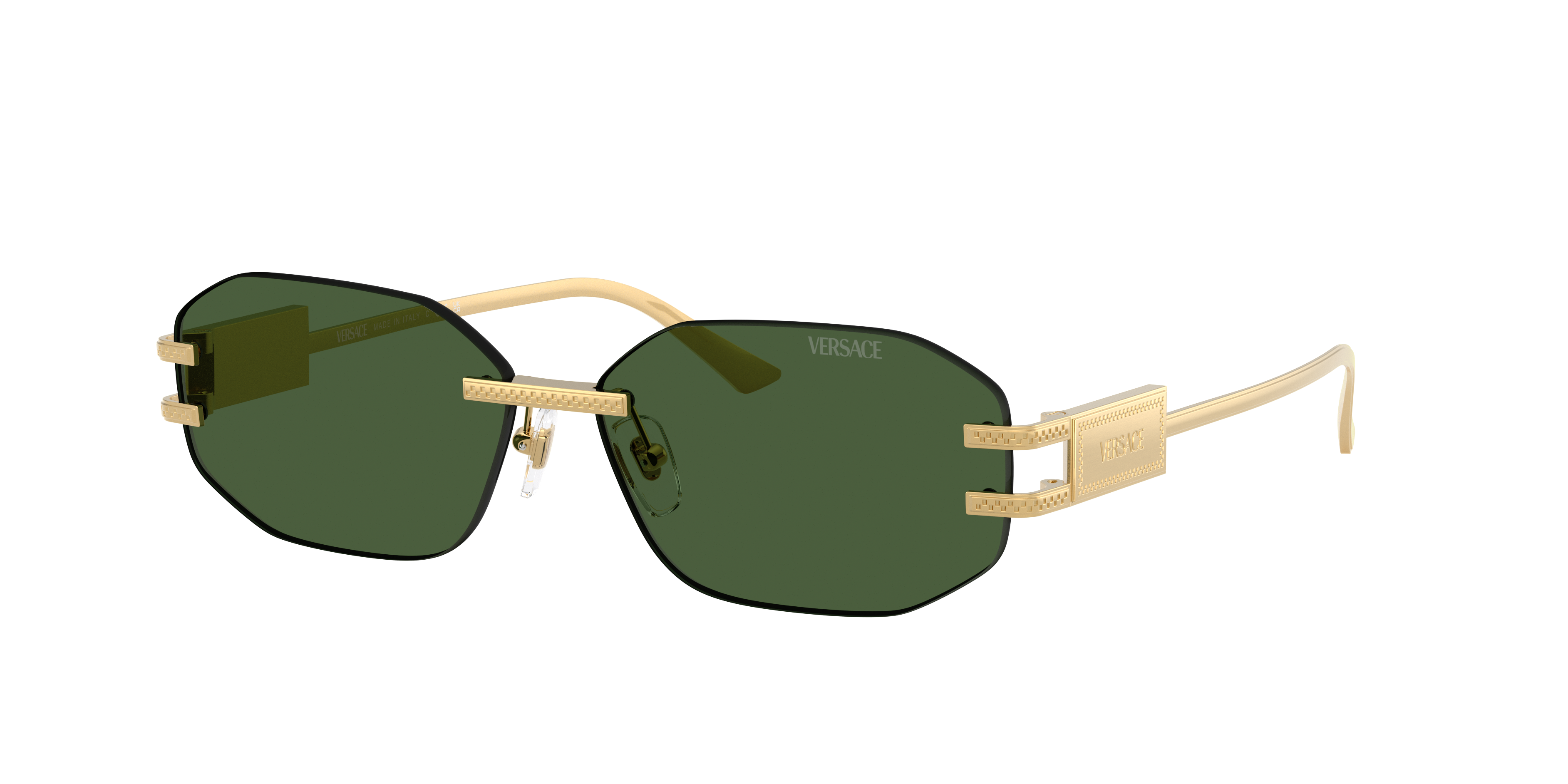 Versace Woman Sunglass VE2274 -  Frame color: Gold, Lens color: Dark Green
