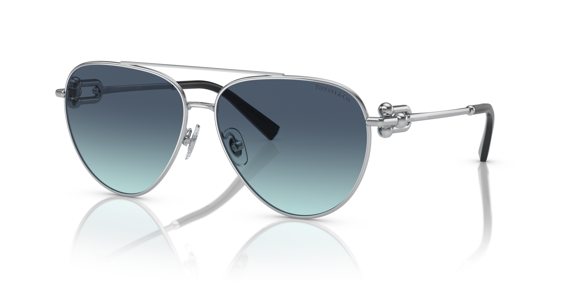Tiffany & Co. TF3092 L (59 - 13) with Blue lenses and Silver frame