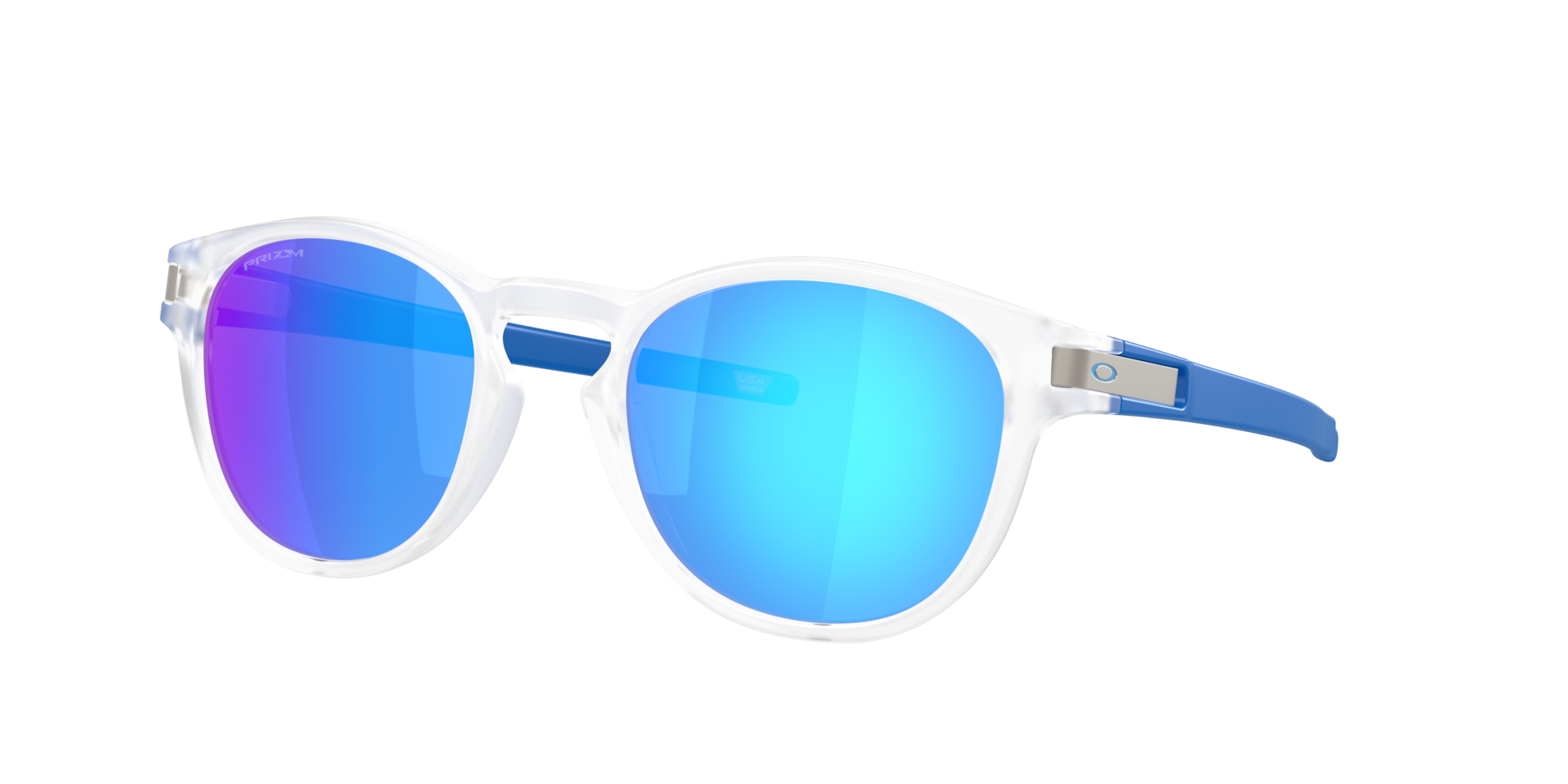 Oakley Homme Sunglass Latch™ Neon Pop Collection - Couleur du Monture: Incolore mat, Couleur de Lentille: Prizm Saphir
