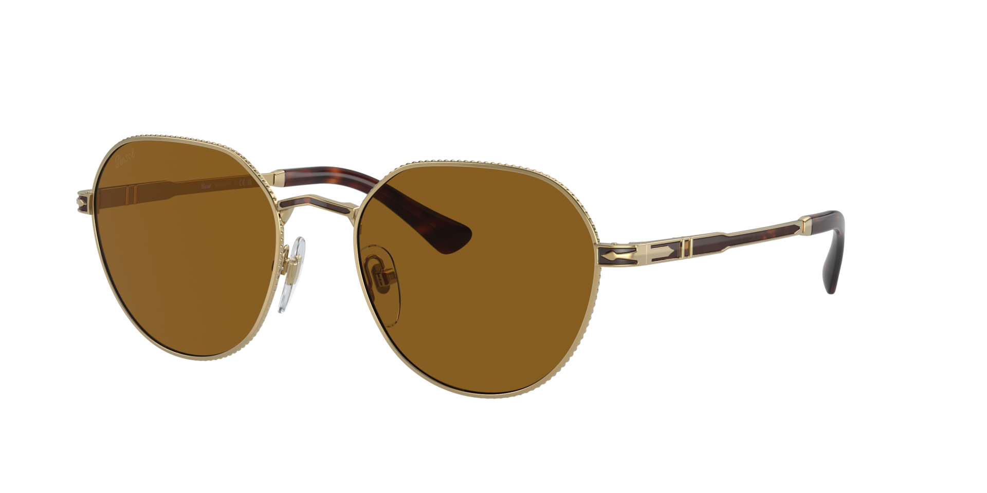 Persol Unisex Sunglass PO2486S -  Frame color: Gold/Havana, Lens color: Brown