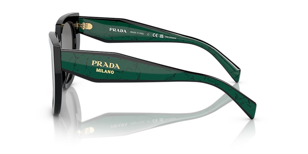 Prada PR 14WS M (52 - 20) with Grey lenses and Black frame