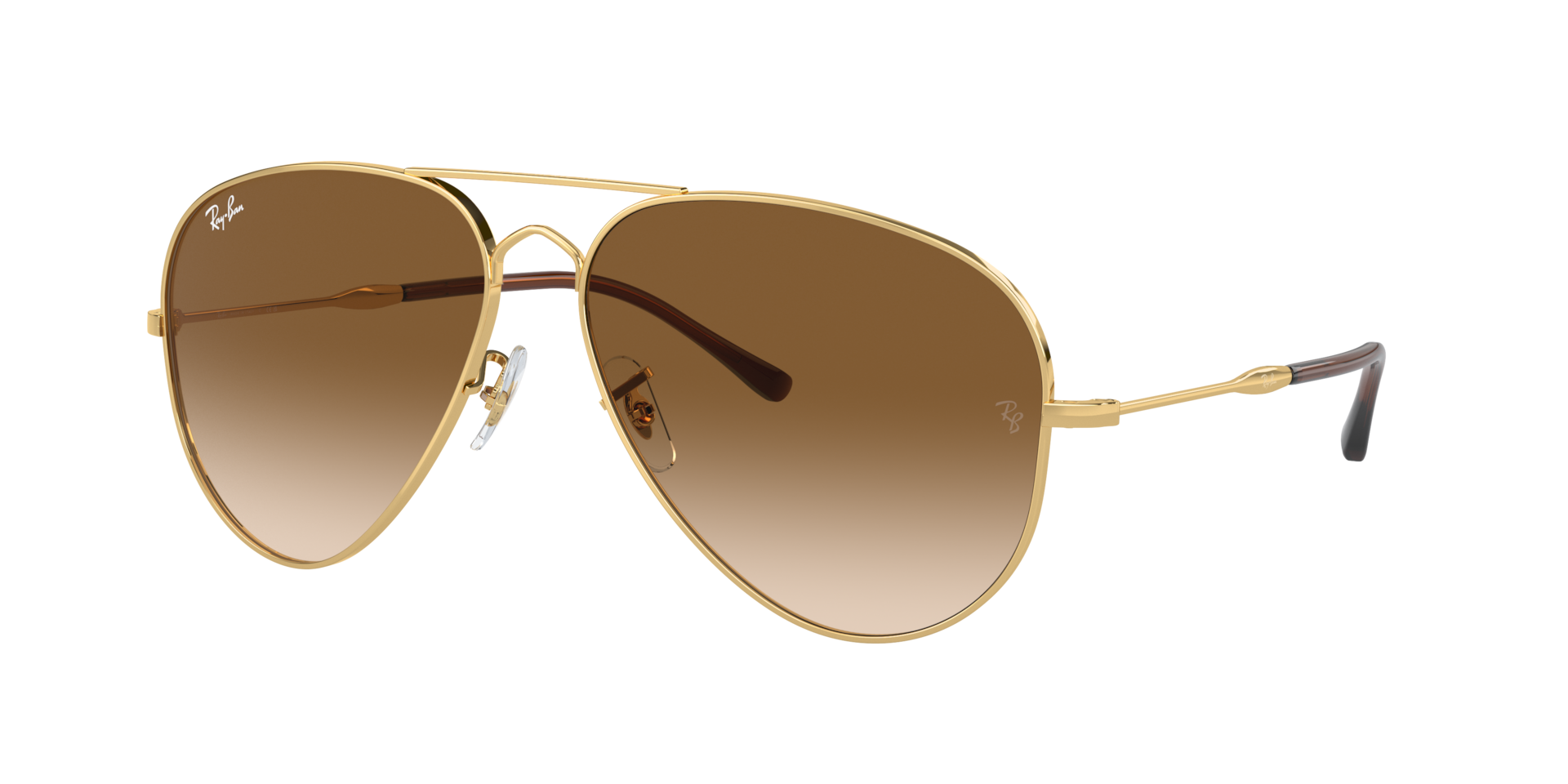 Ray-Ban Unisex Sunglass Old Aviator -  Frame color: Arista Gold, Lens color: Clear & Brown