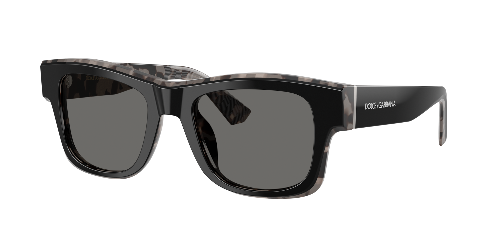 Dolce&Gabbana Mann Sunglass DG4515 - Rahmenfarbe: Black On Grey Havana, Linsenfarbe: Grau