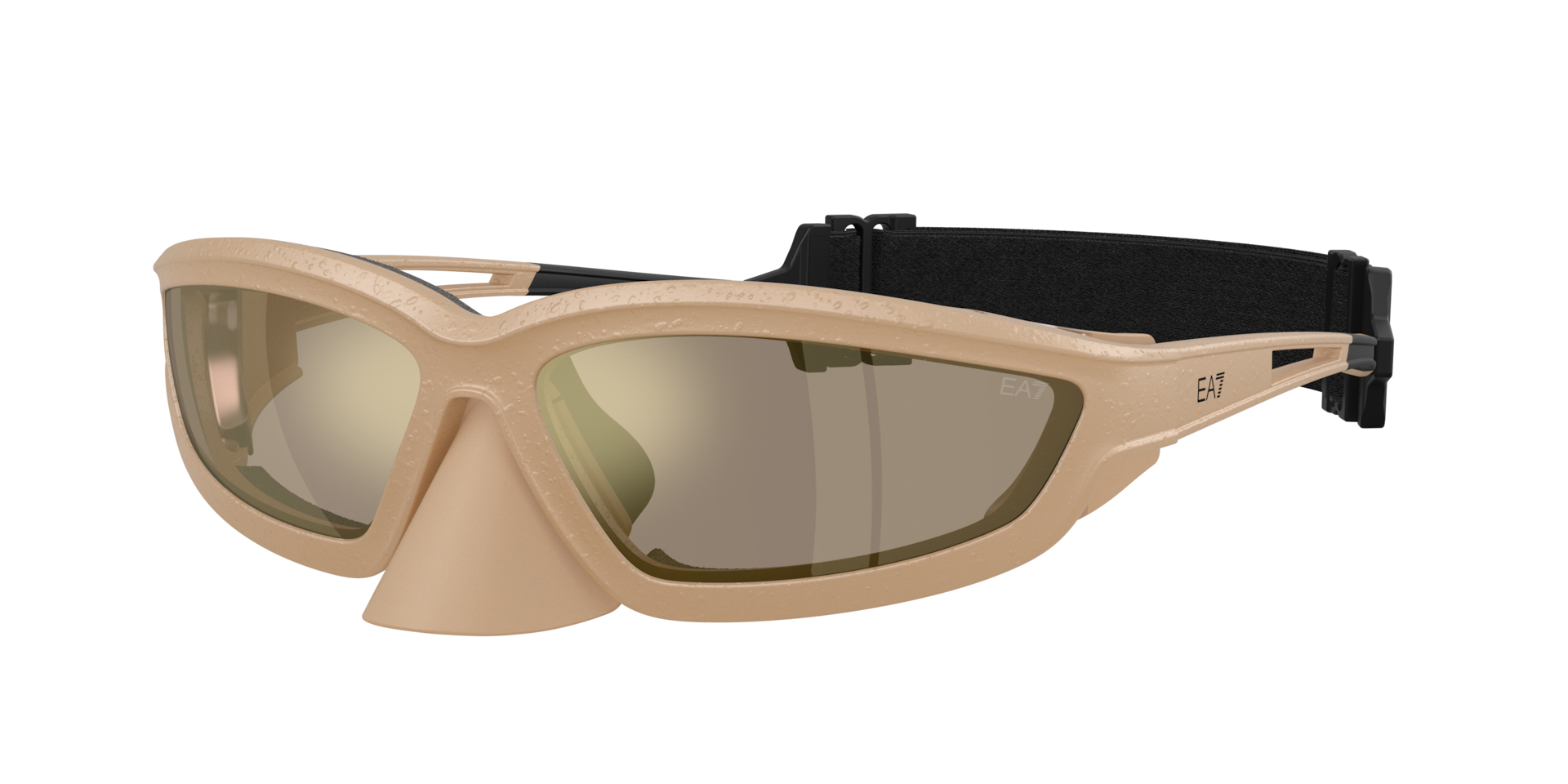 EA7 Man Sunglass Q74011 -  Frame color: Matte Sand, Lens color: Light Brown Mirror Gold