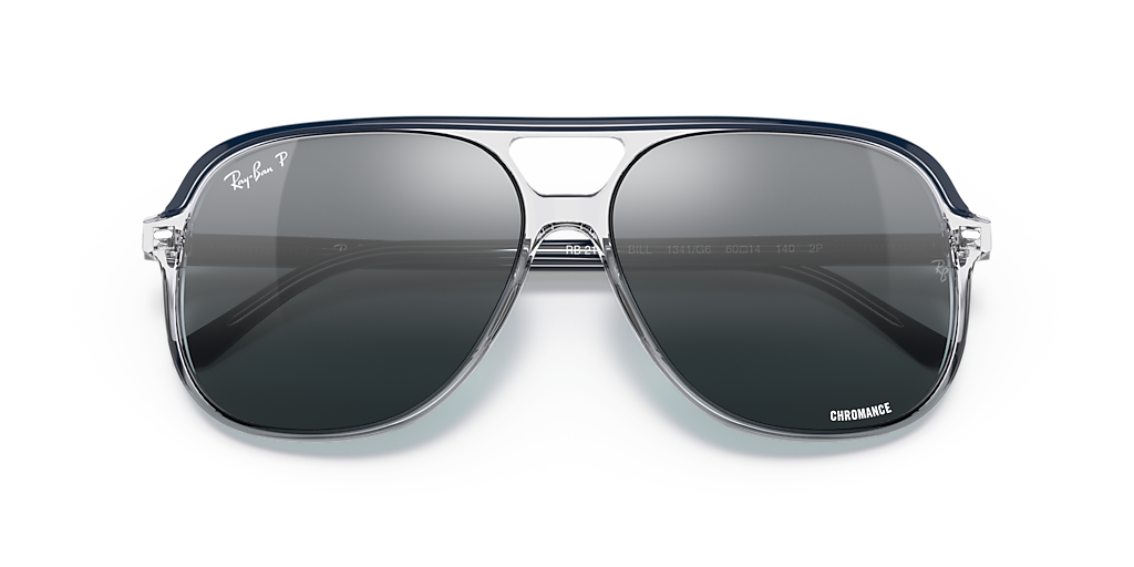 Ray-Ban Bill M (60 - 14) with Transparent lenses and Blue frame