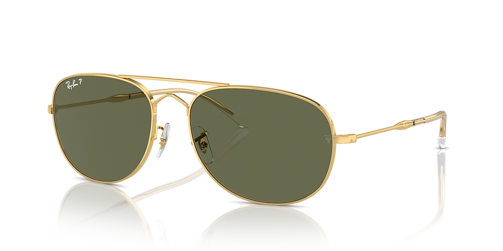 Ray-Ban Bain Bridge XXL (60 - 17) with Green lenses and Gold frame