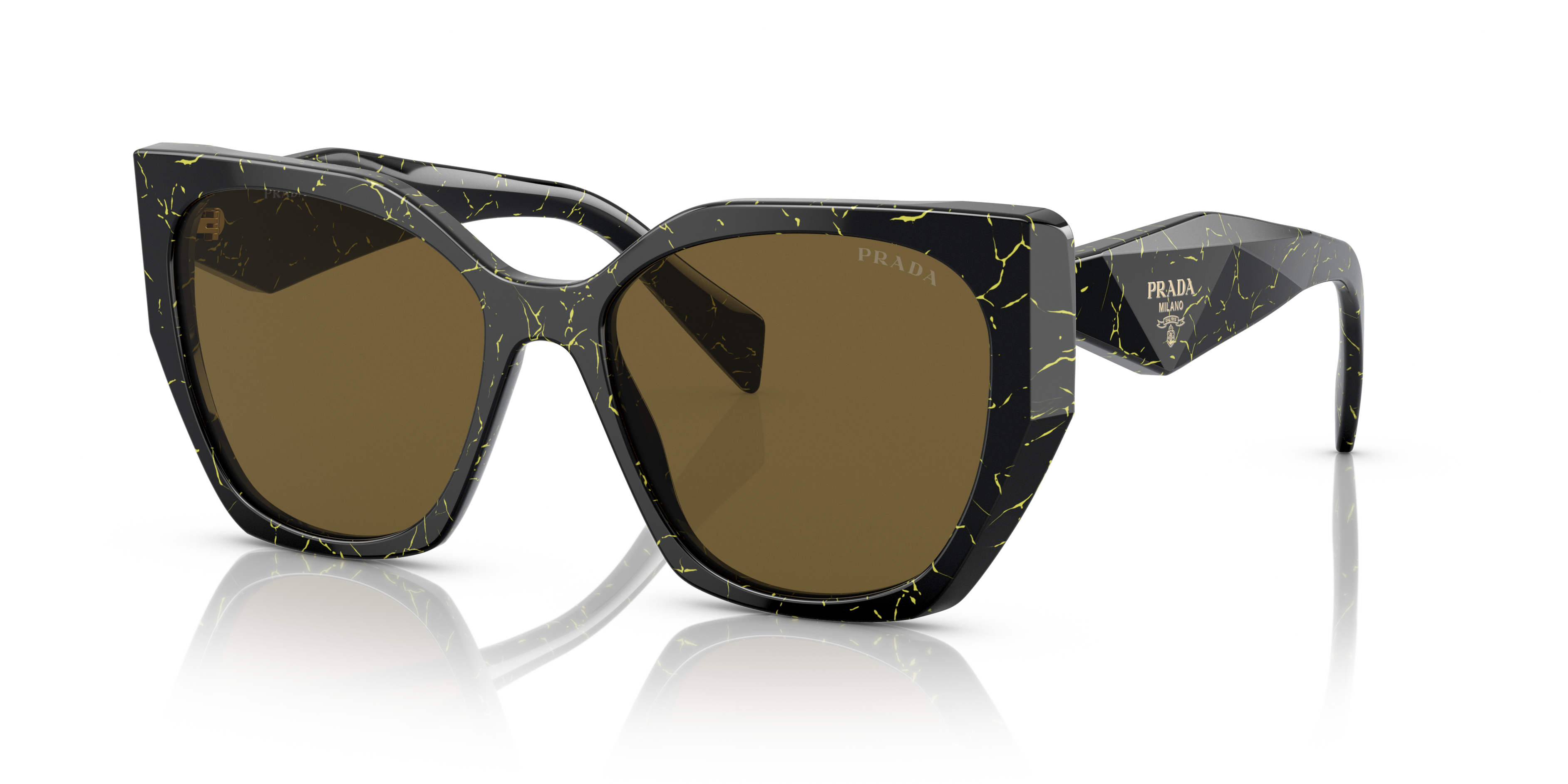 .様 Prada PR 19ZS M (55 - 17) with Brown lenses and Black frame