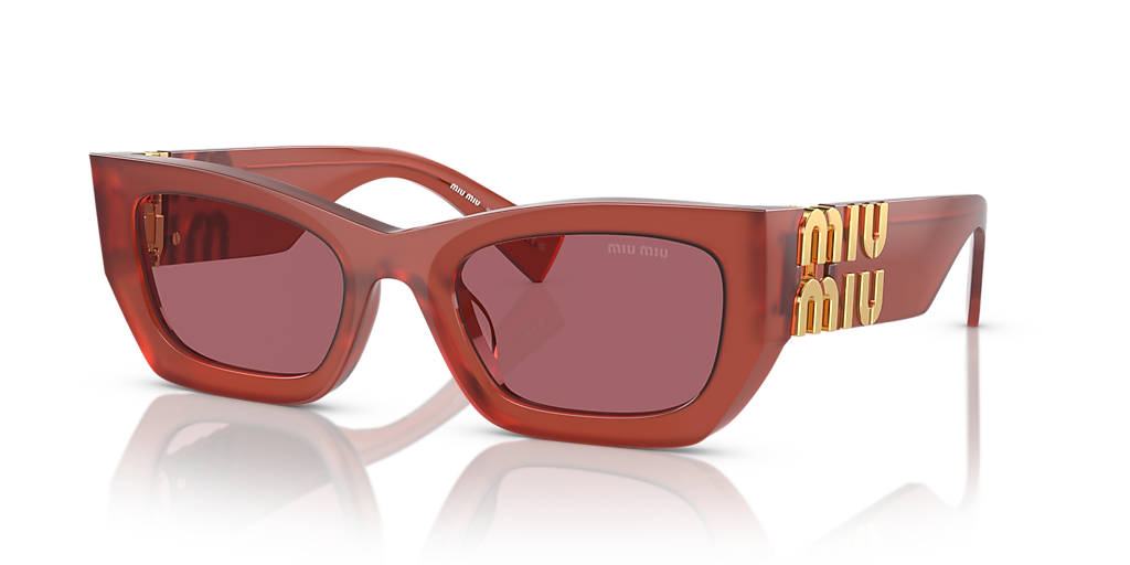 Miu Miu MU 09WS XL (53 - 22) with Violet lenses and Red frame