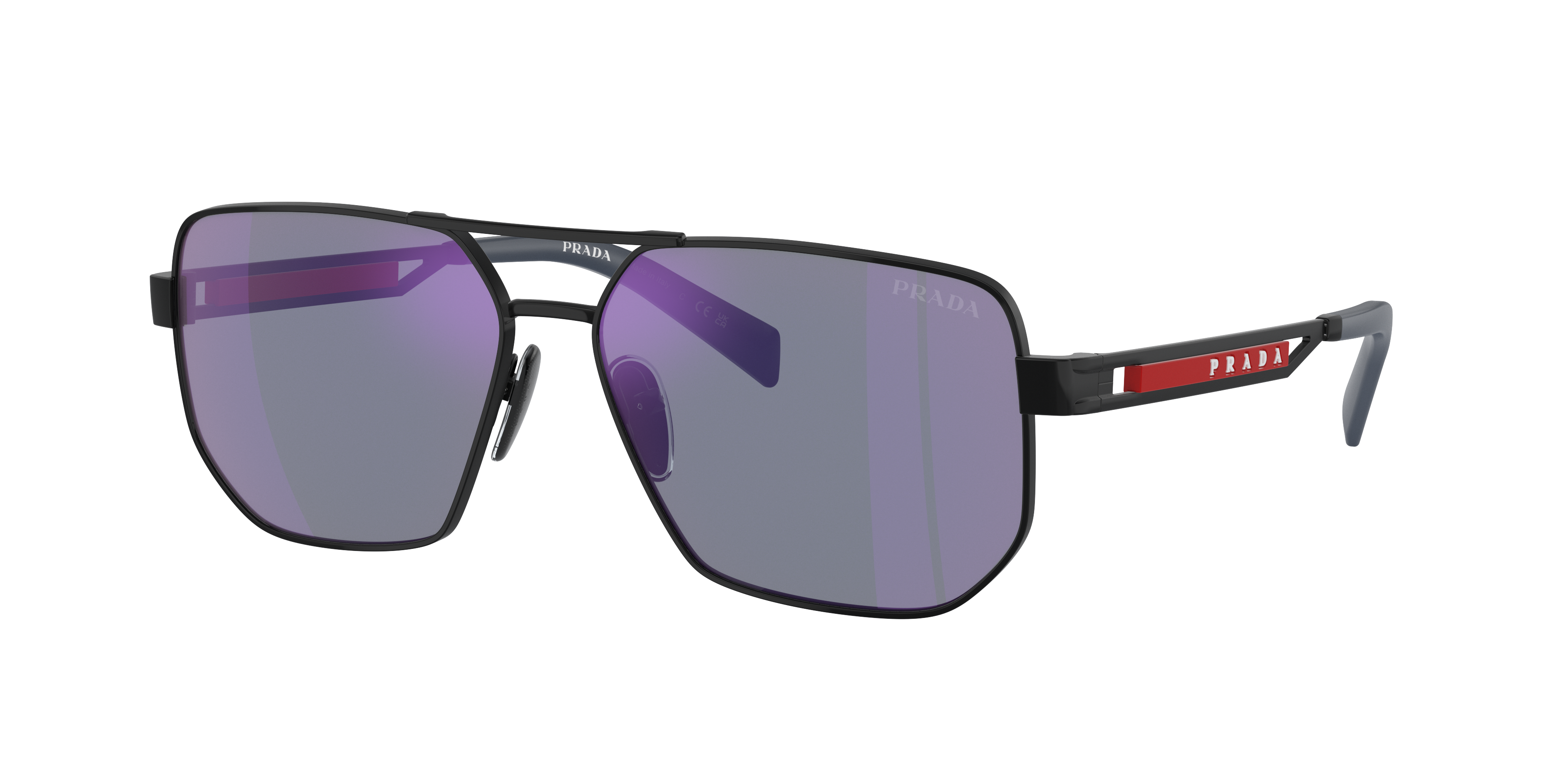 Prada Linea Rossa PS 51ZS XL (59 - 14) with Blue lenses and Black