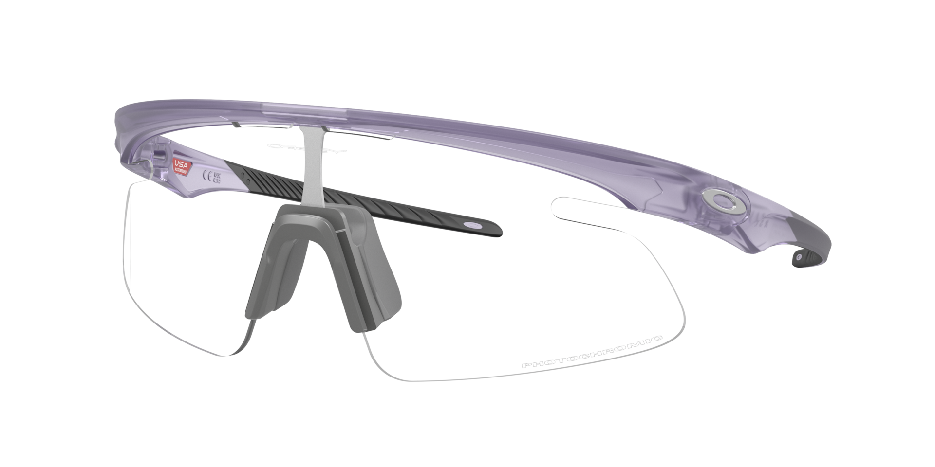 Oakley Unisex Sunglass RSLV Lite - Couleur du Monture: Matte Transparent Lilac, Couleur de Lentille: Photochromique Iridium Incolore/Noir
