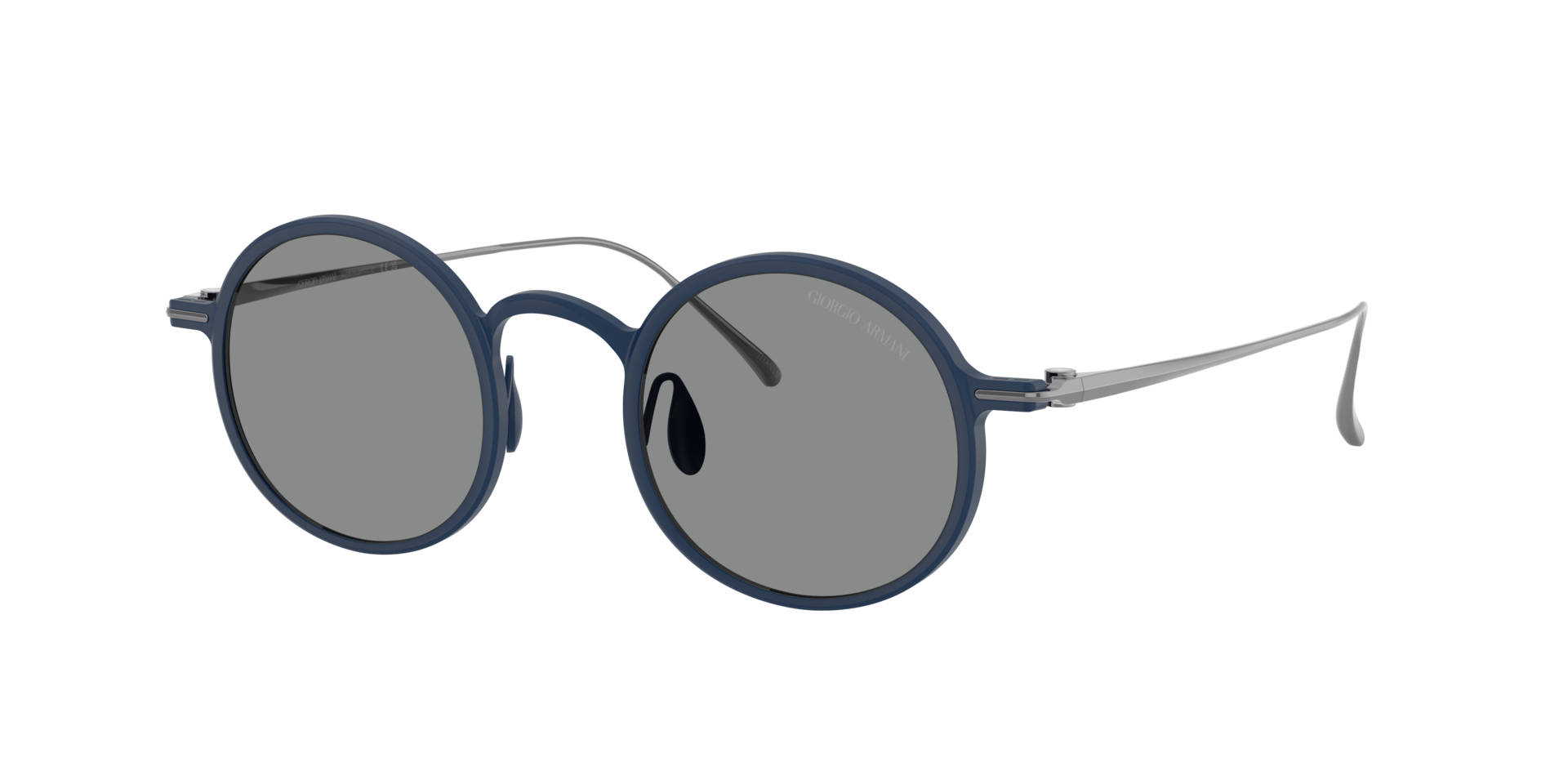 Giorgio Armani Round Sunglasses - Male - Sunglasses - Blue - 46 Mm - Accessories - Image 3