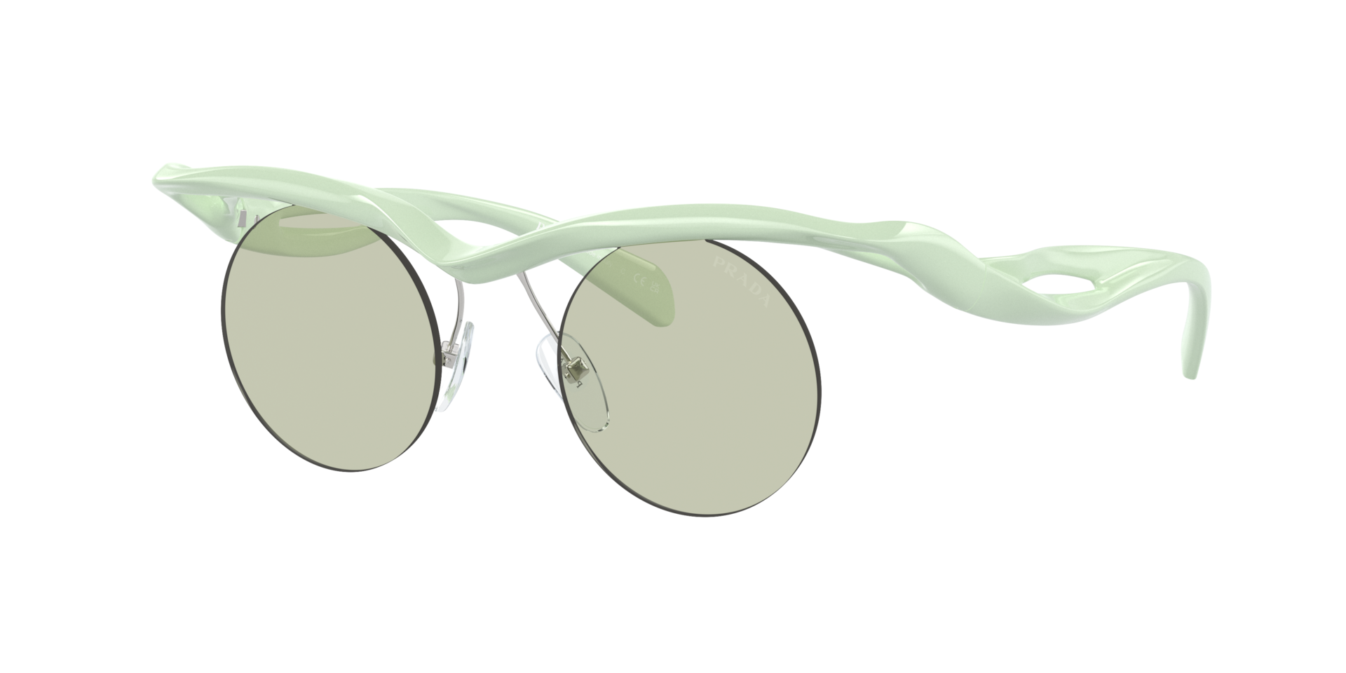 Prada Man Sunglass PR A18S -  Frame color: Mint, Lens color: Light Green