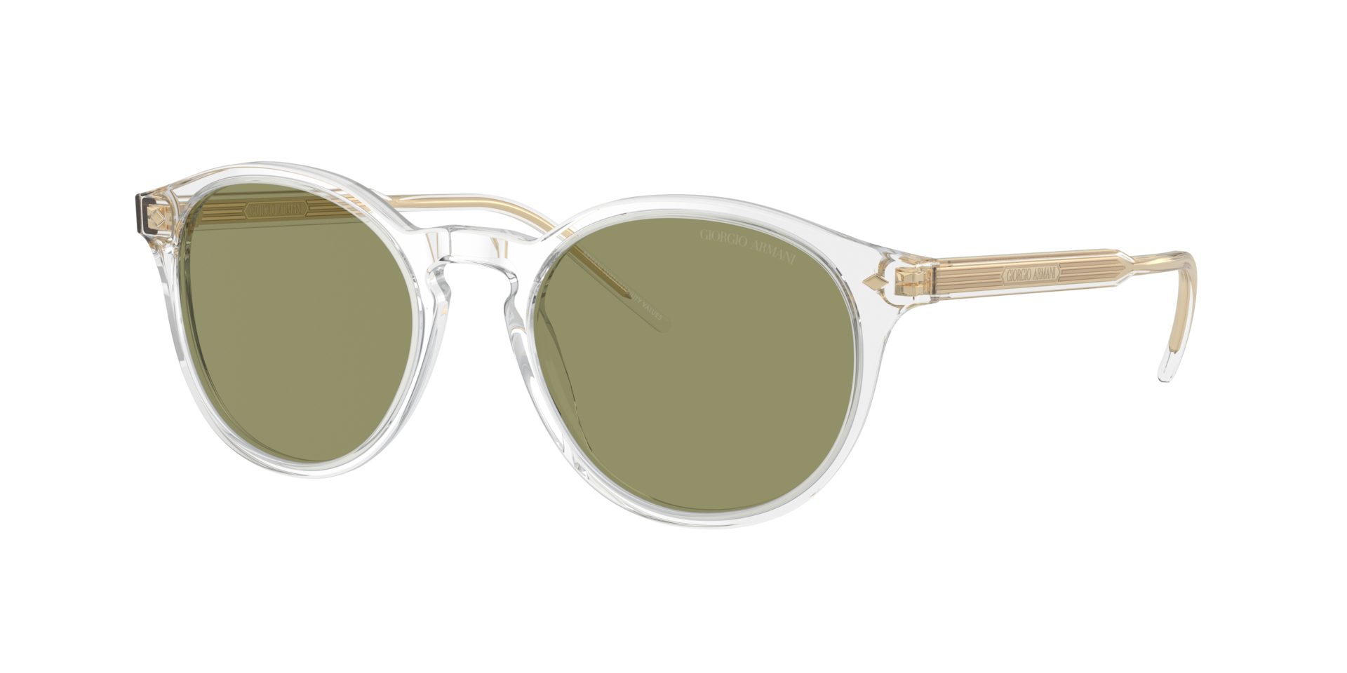 Giorgio Armani Mann Sunglass AR8211 - Rahmenfarbe: Kristall, Linsenfarbe: Grün