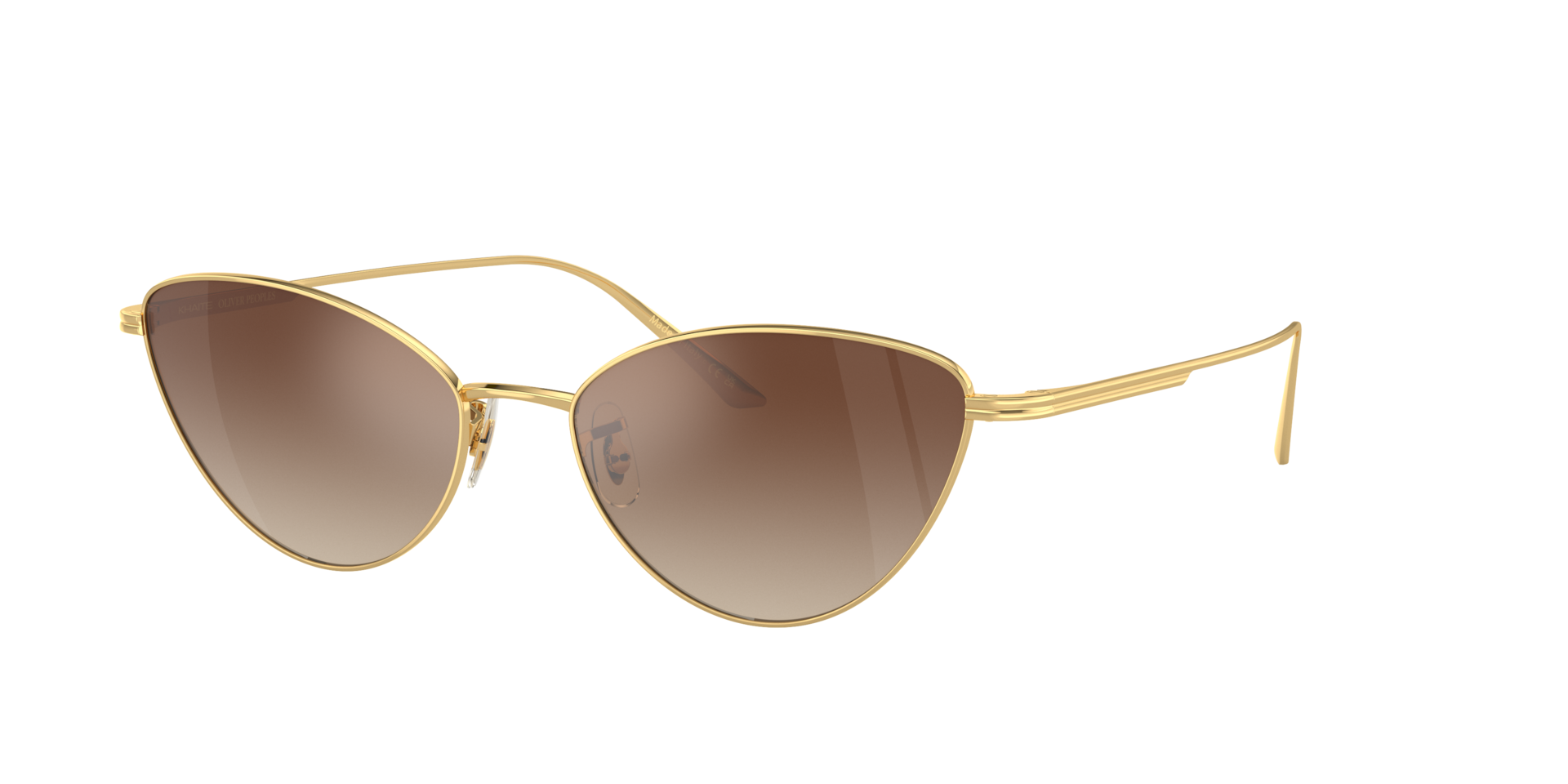 Oliver Peoples Woman Sunglass 1998C - Frame color: Gold, Lens color: Dark Brown Gradient Mirror