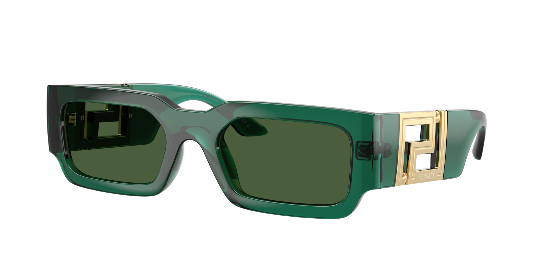 Versace Man Sunglass VE4506U -  Frame color: Transparent Green, Lens color: Dark Green