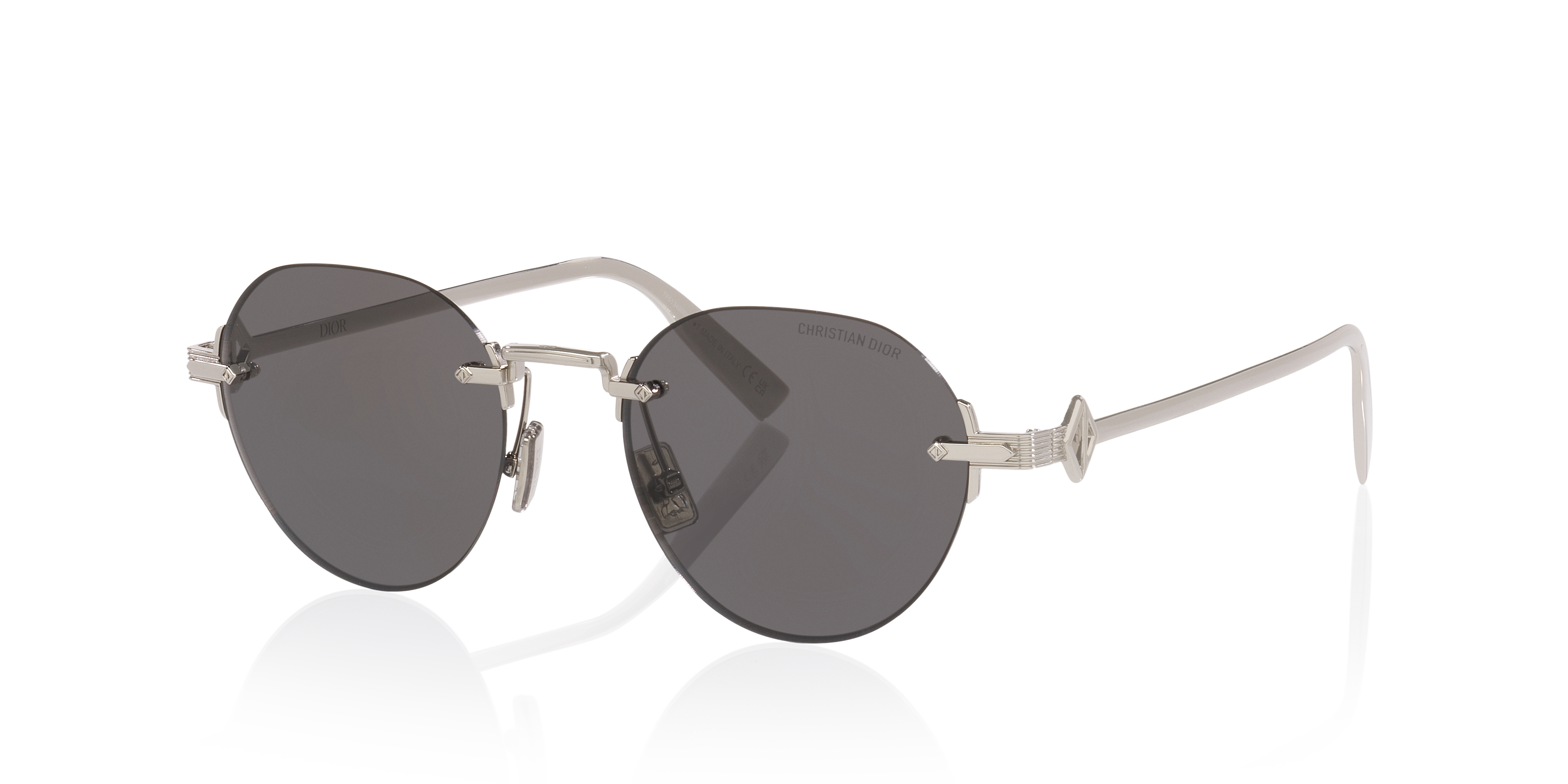 DIOR CD Diamond R5U XXS (50 - 19) with Grey lenses and Silver