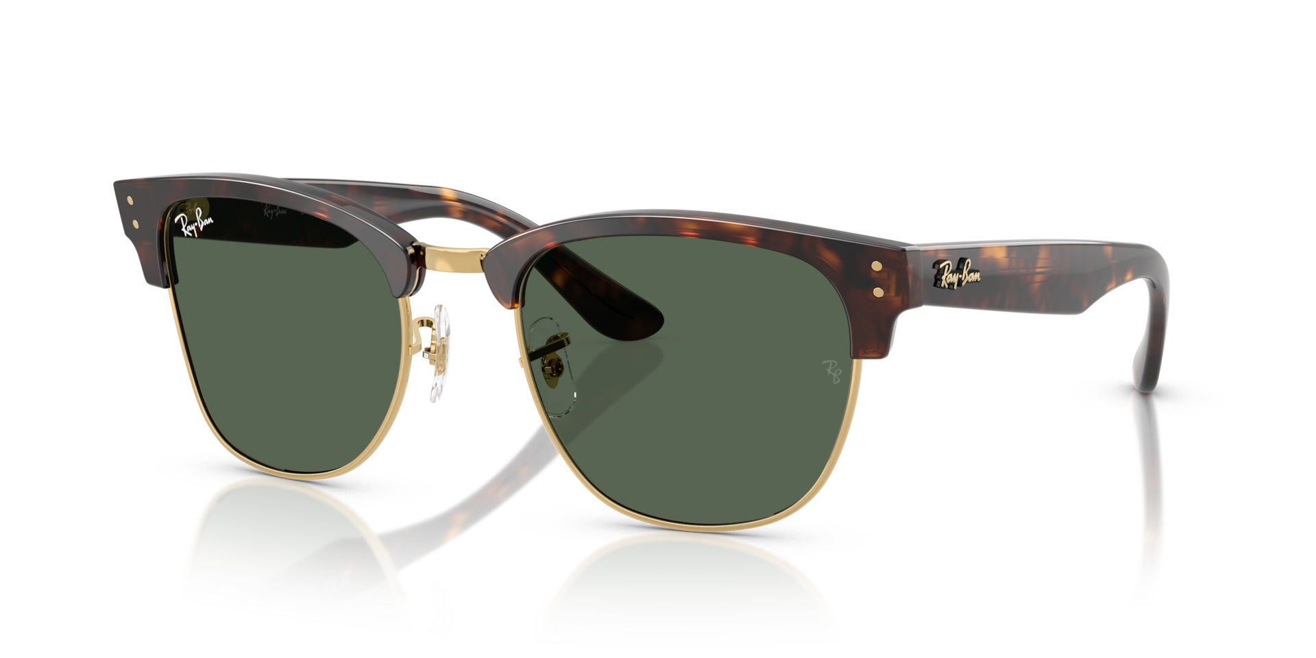 Ray-Ban Clubmaster Reverse L (54 - 21) with Green lenses and