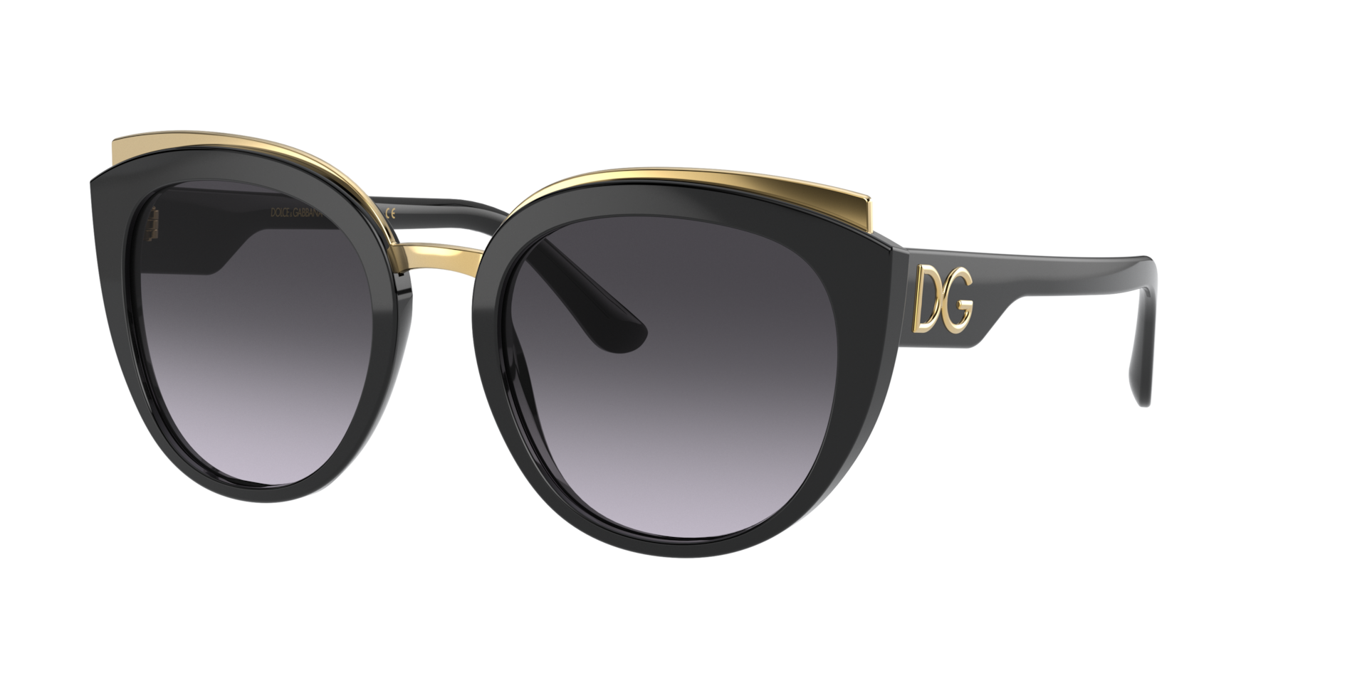 Dolce&Gabbana Frau Sunglass DG4383 - Rahmenfarbe: Schwarz, Linsenfarbe: Hellgrau Verlauf Schwarz
