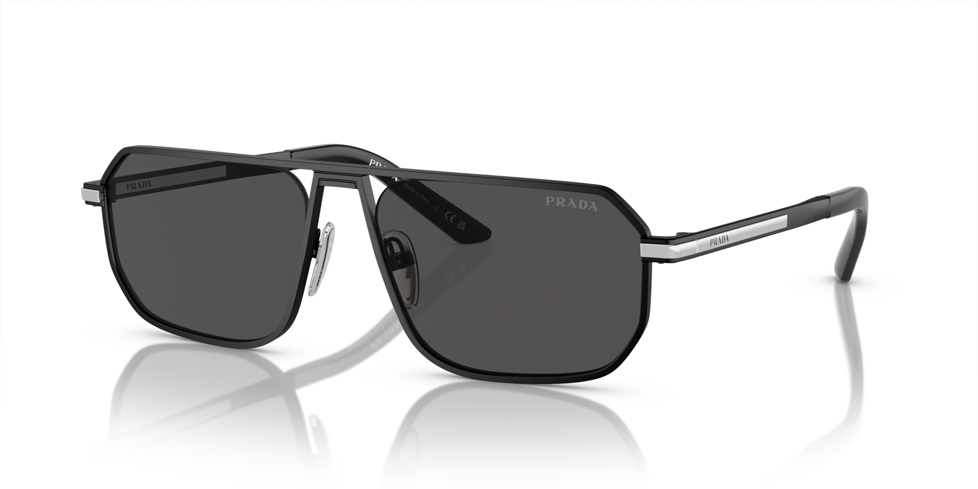 Prada PR A53S XXL (59 - 17) with Grey lenses and Black frame