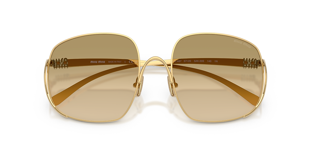 Miu Miu MU A57S M (57 - 20) with Yellow lenses and Gold frame