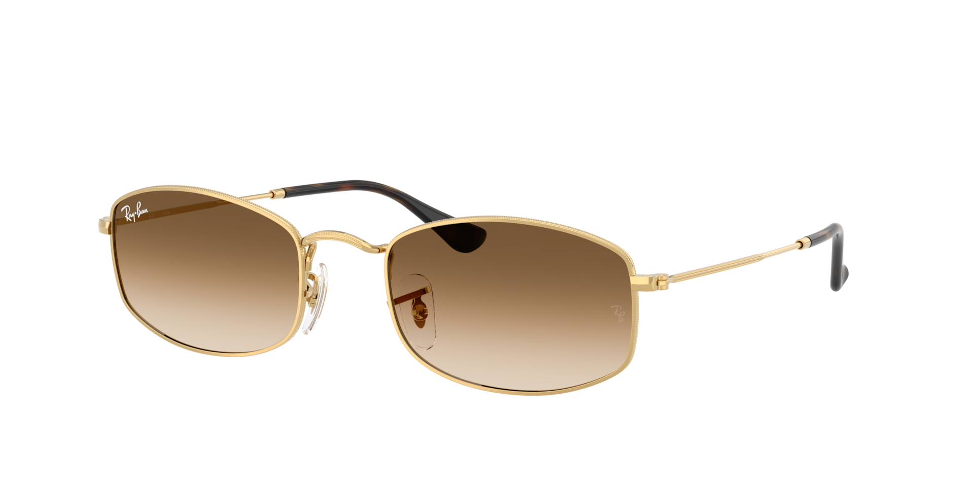 Ray-Ban Unisex Sunglass RB3832 -  Frame color: Arista Gold, Lens color: Clear Gradient Brown