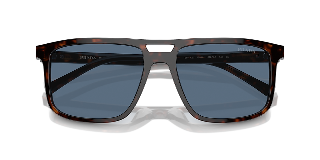Prada PR A22S L (56 - 18) with Blue lenses and Tortoise frame