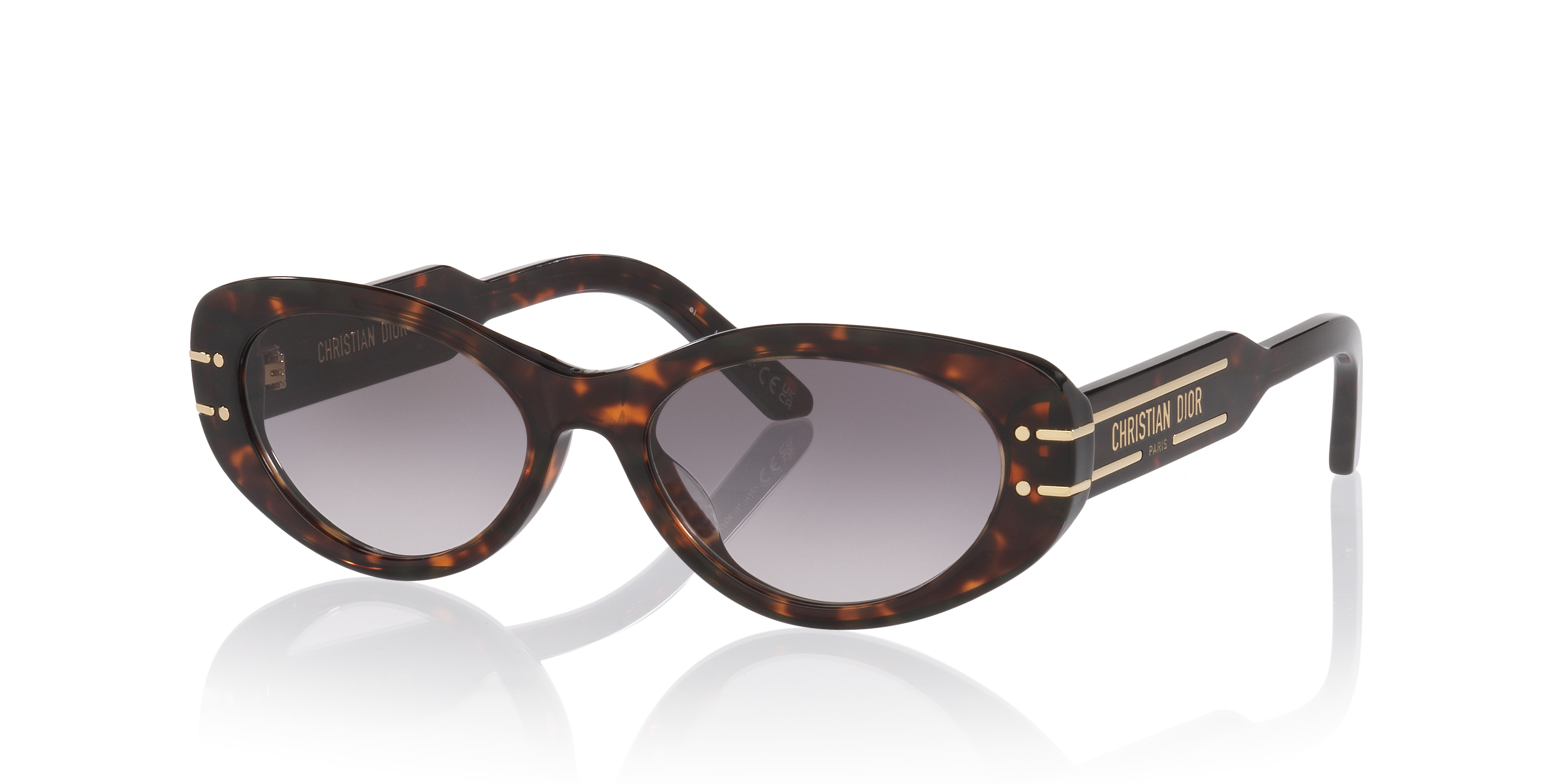 DIOR CD40170U XS (53 - 17) with Grey lenses and Tortoise frame