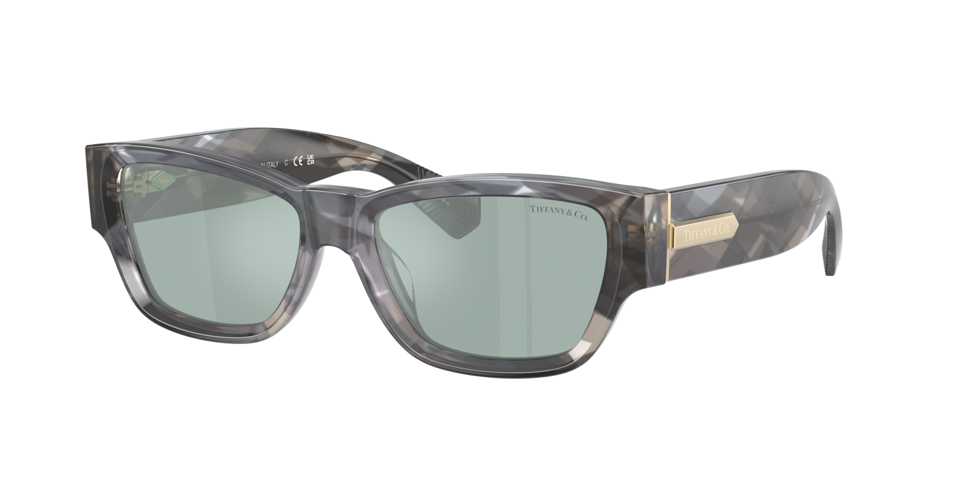 Tiffany & Co. Woman Sunglass TF4265U -  Frame color: Black Havana, Lens color: Light Azure Mirror Silver