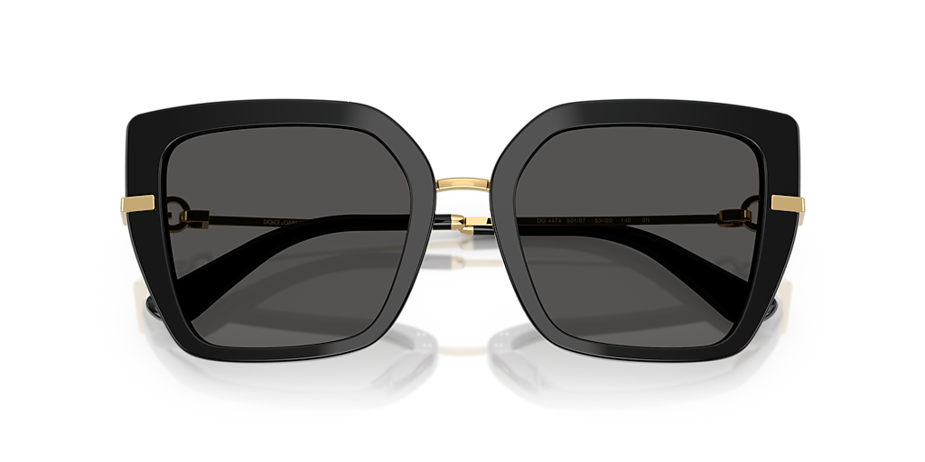 D&G DOLCE&GABBANA レディース Dolce&Gabbana DG4474 XL (53 - 20) with Grey lenses and Black frame