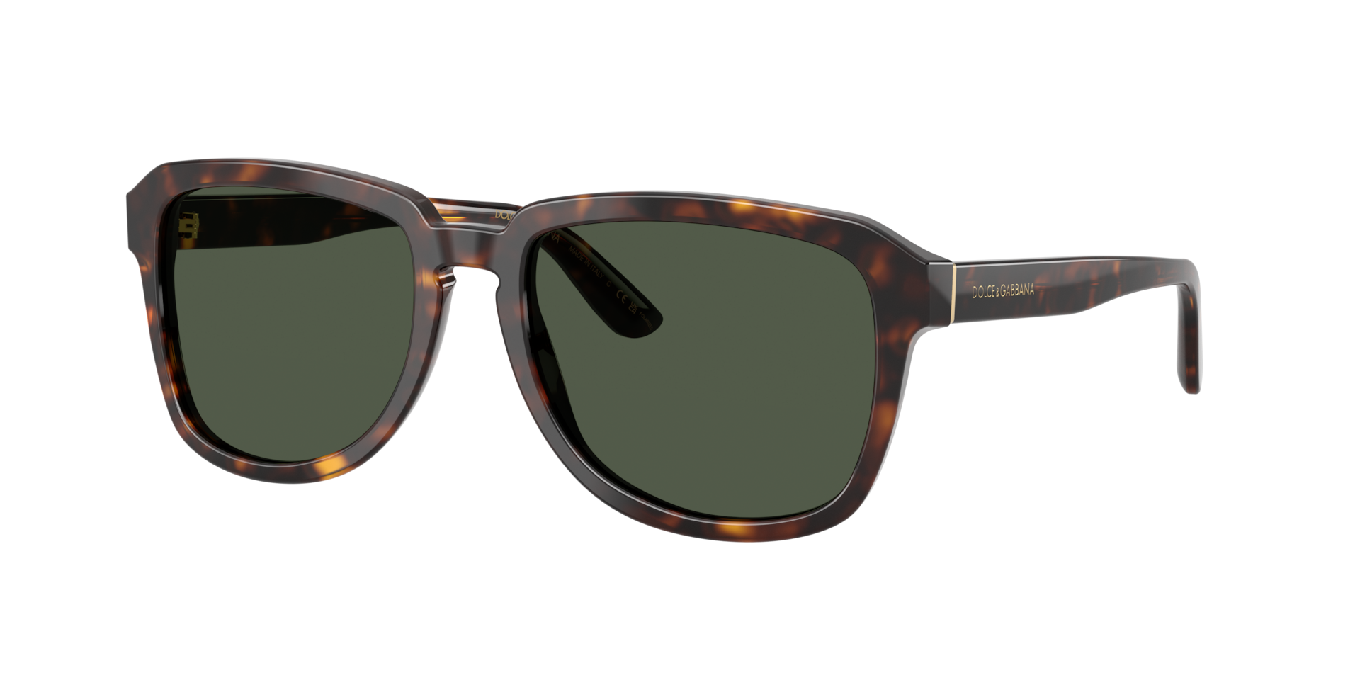 Dolce&Gabbana Mann Sunglass DG4566 - Rahmenfarbe: Havana, Linsenfarbe: Dunkelgrün polarisiert