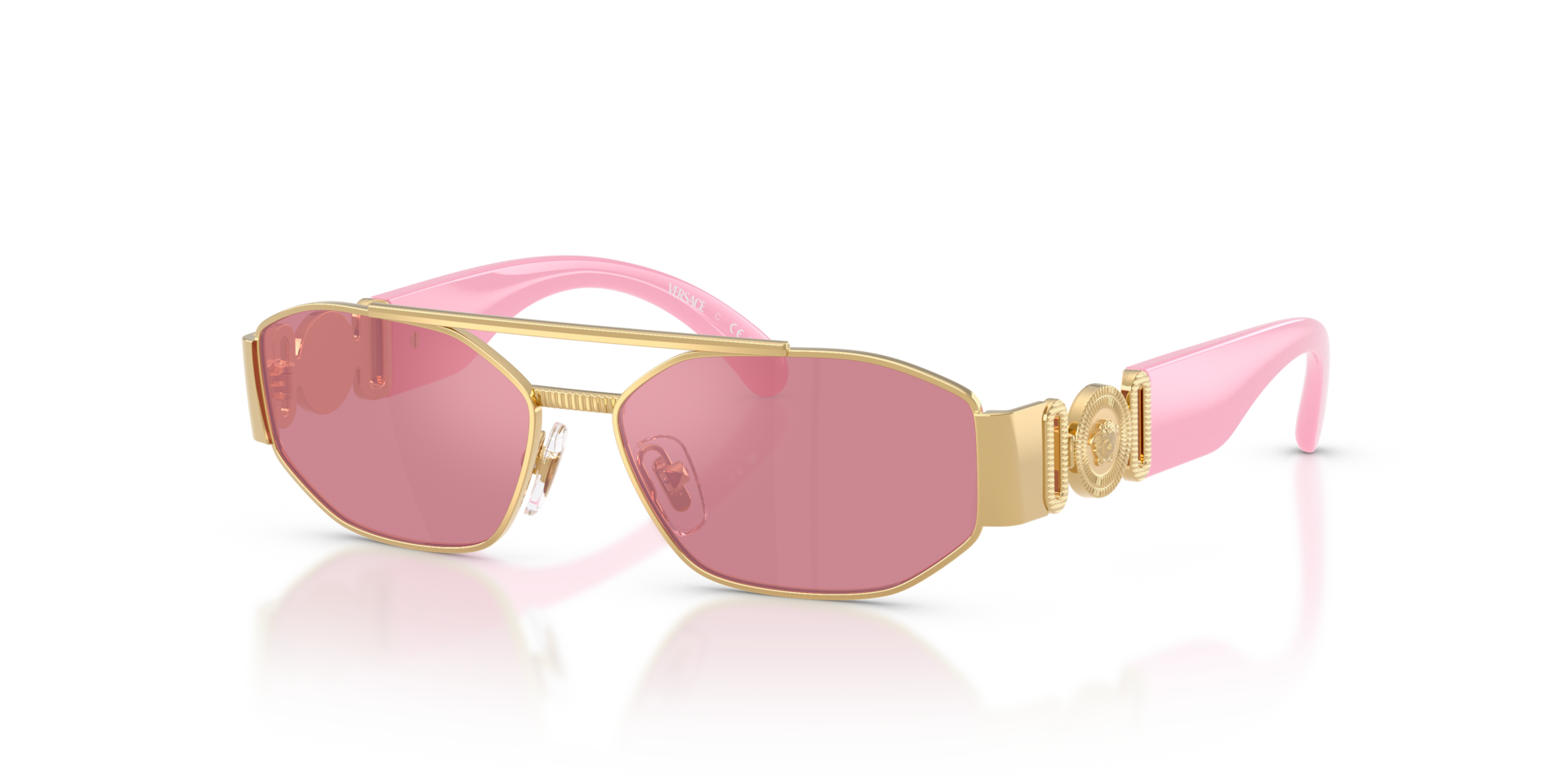 Versace VK2003 XL (50 - 13) with Pink lenses and Gold frame